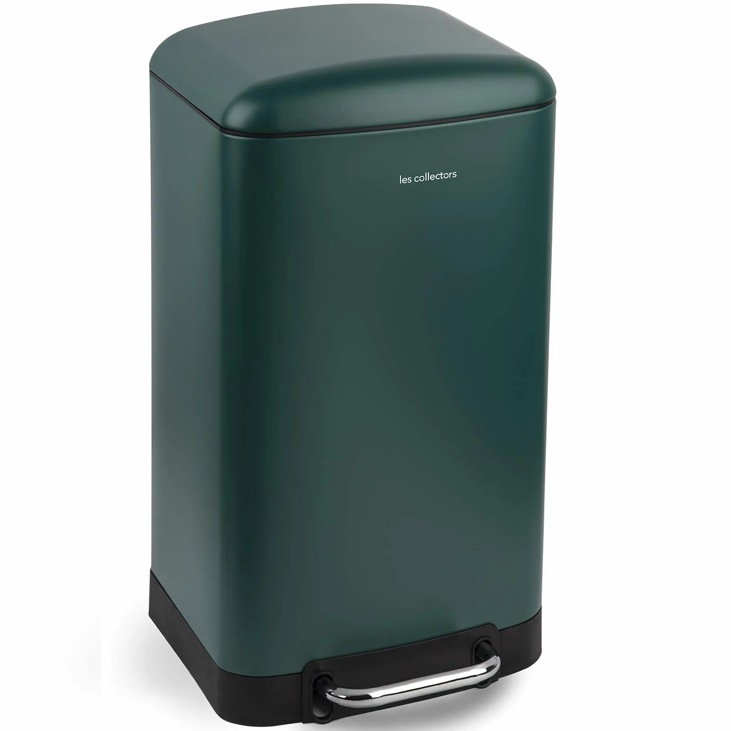 Poubelle de Cuisine à Pédale N°863, Acier inoxydable, 40L, Compacte, Fermeture silencieuse, Vert Canard