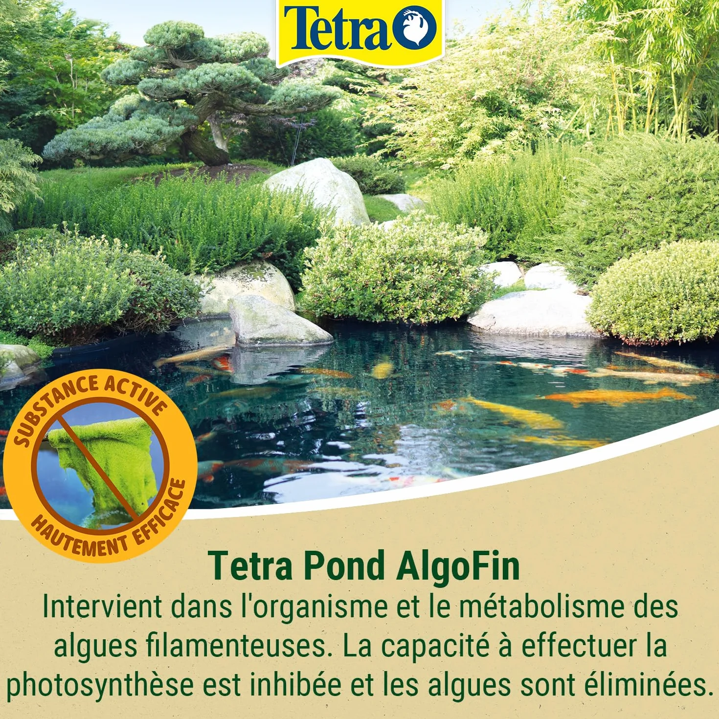 Tetra Pond Algofin Anti Algue Bassin Jardin 500 ml