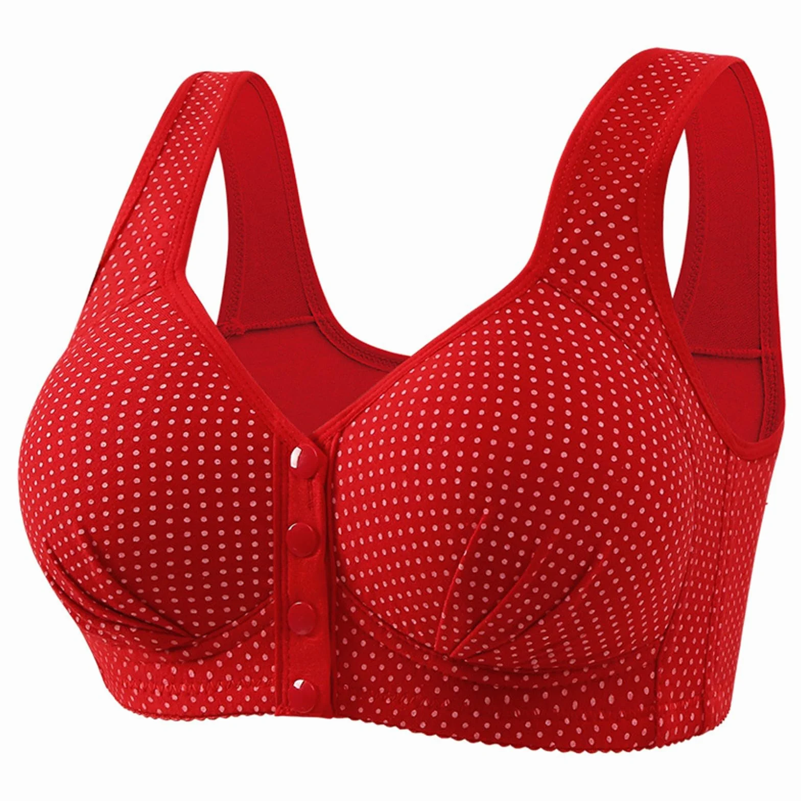 Women Sexy Lace Front Shaping Cup Adjustable Shoulder Strap Large Size Bra Bustier