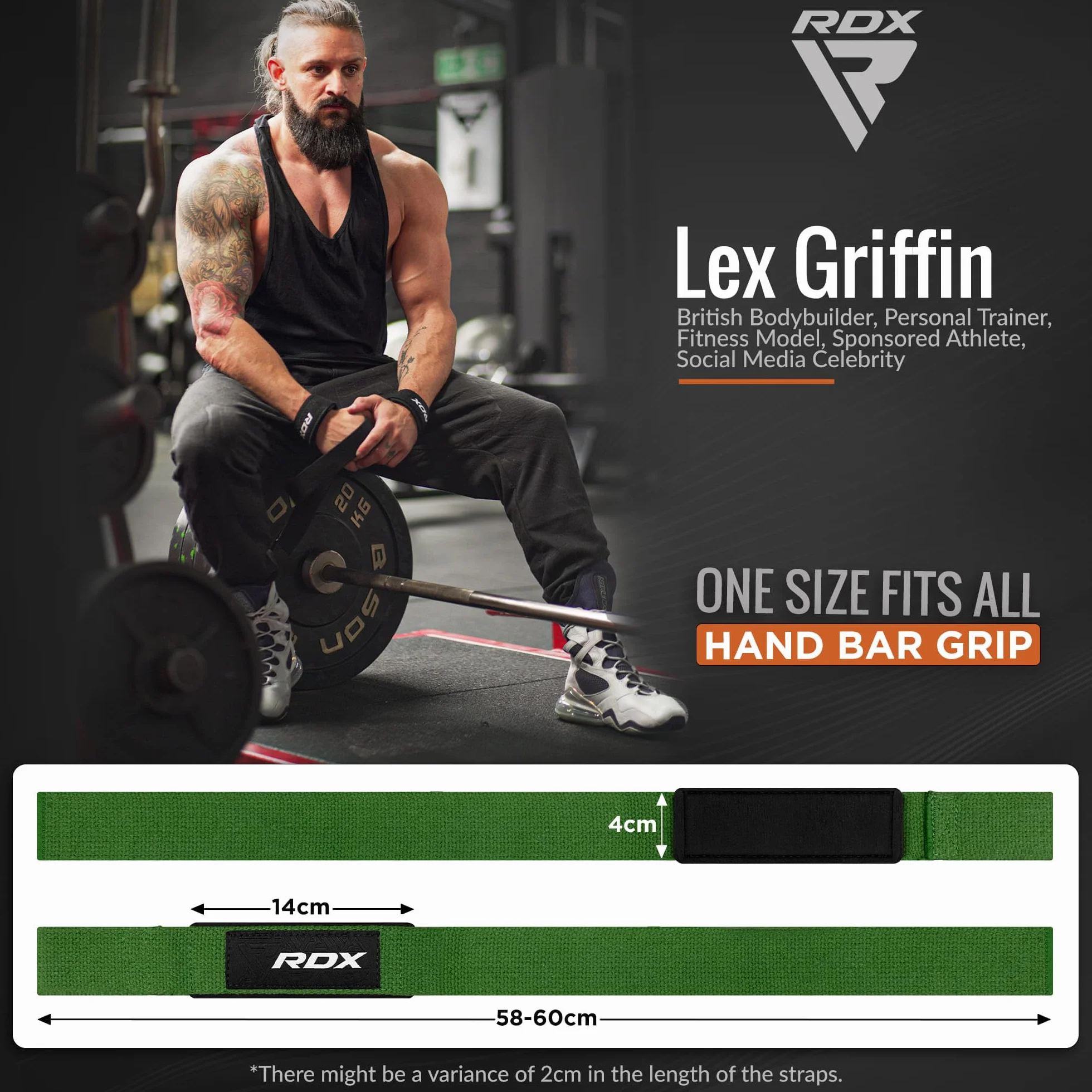 RDX Sangle Musculation Gym Support de Poignet Fitness Lifting Straps Entraînement Bodybuilding Haltérophilie Flex Gel Grips