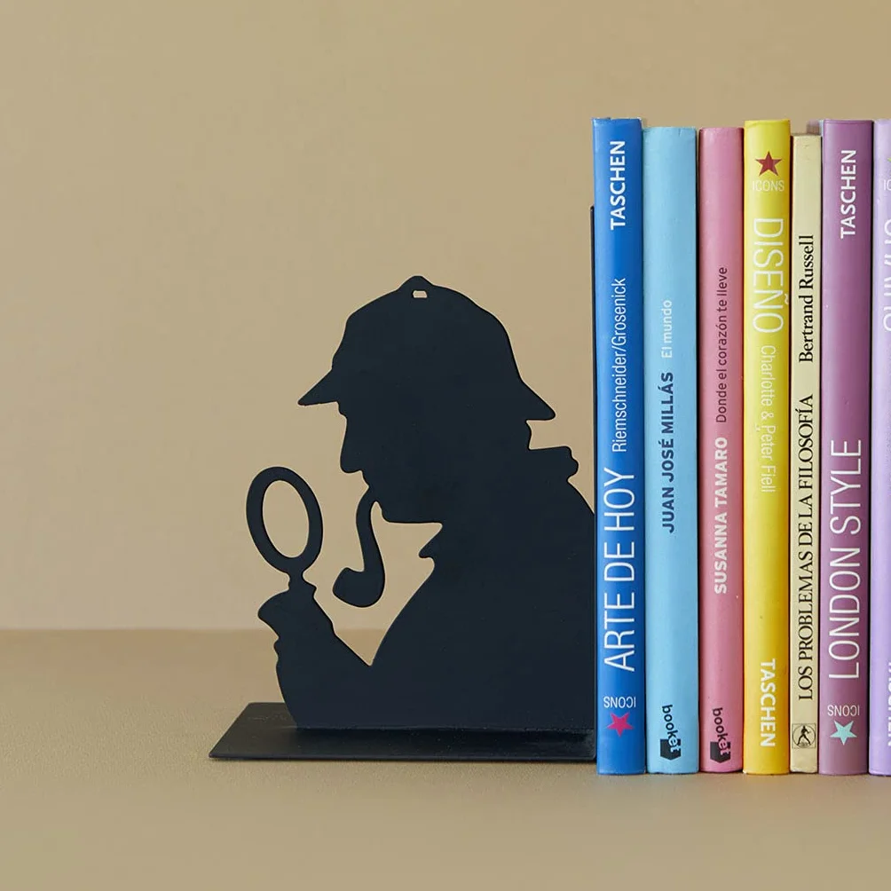 Balvi Sherlock Serre-Livres décoratifs en métal Noir Design Original