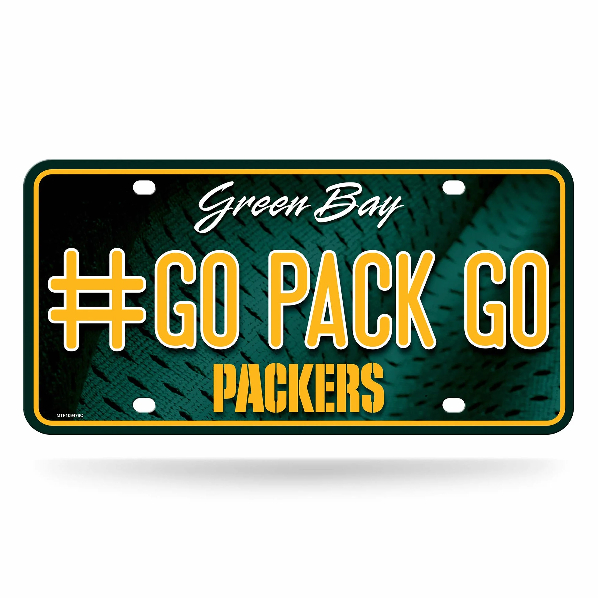 Rico Industries Packers NFL Green Bay #GOPACKGO #1 Fan Metal Auto Tag 8,5" x 11" - Idéal pour Les camions/Voitures/SUVF