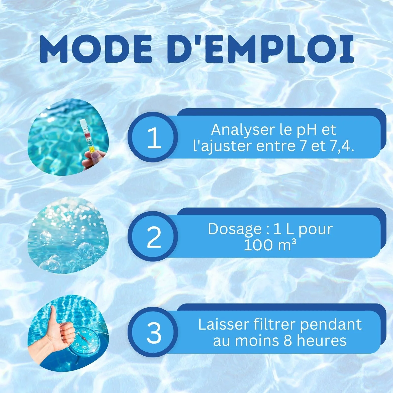 Onepool Floculant Piscine 5L Concentré Clarifiant Eau Trouble sans Métaux Lourds Compatible Tous Filtres