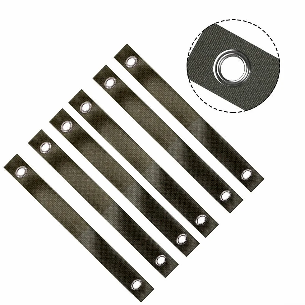 Lot de 6 sangles de soutien pour arbres nouvellement plantés, sangle en nylon vert militaire 40 cm pour jeunes arbres et jardinage