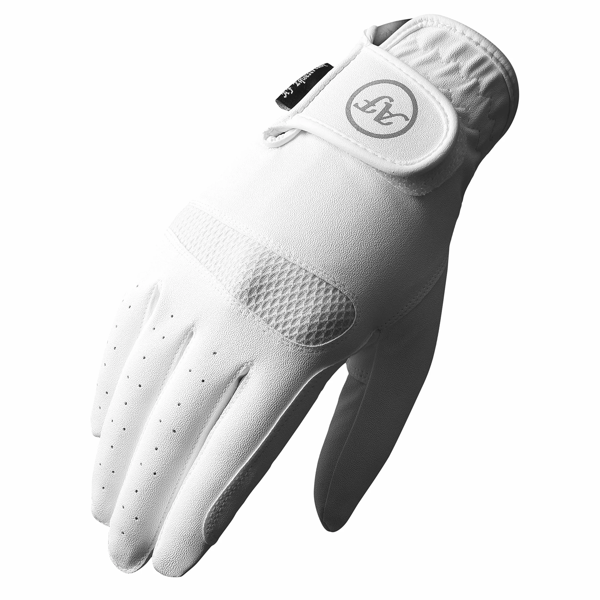 AFE Gants d'équitation en cuir synthétique Sereno respirant pour femme Blanc