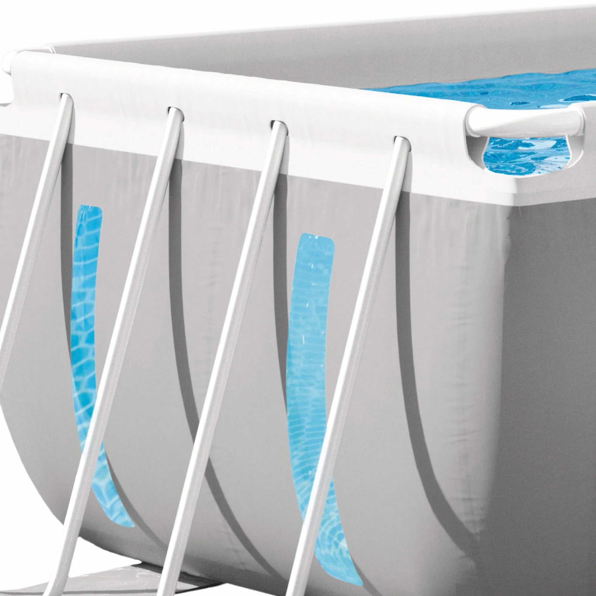 Intex Kit Piscine Clearview Rectangulaire Tubulaire 4,00 x 2,00 x 1,22 m