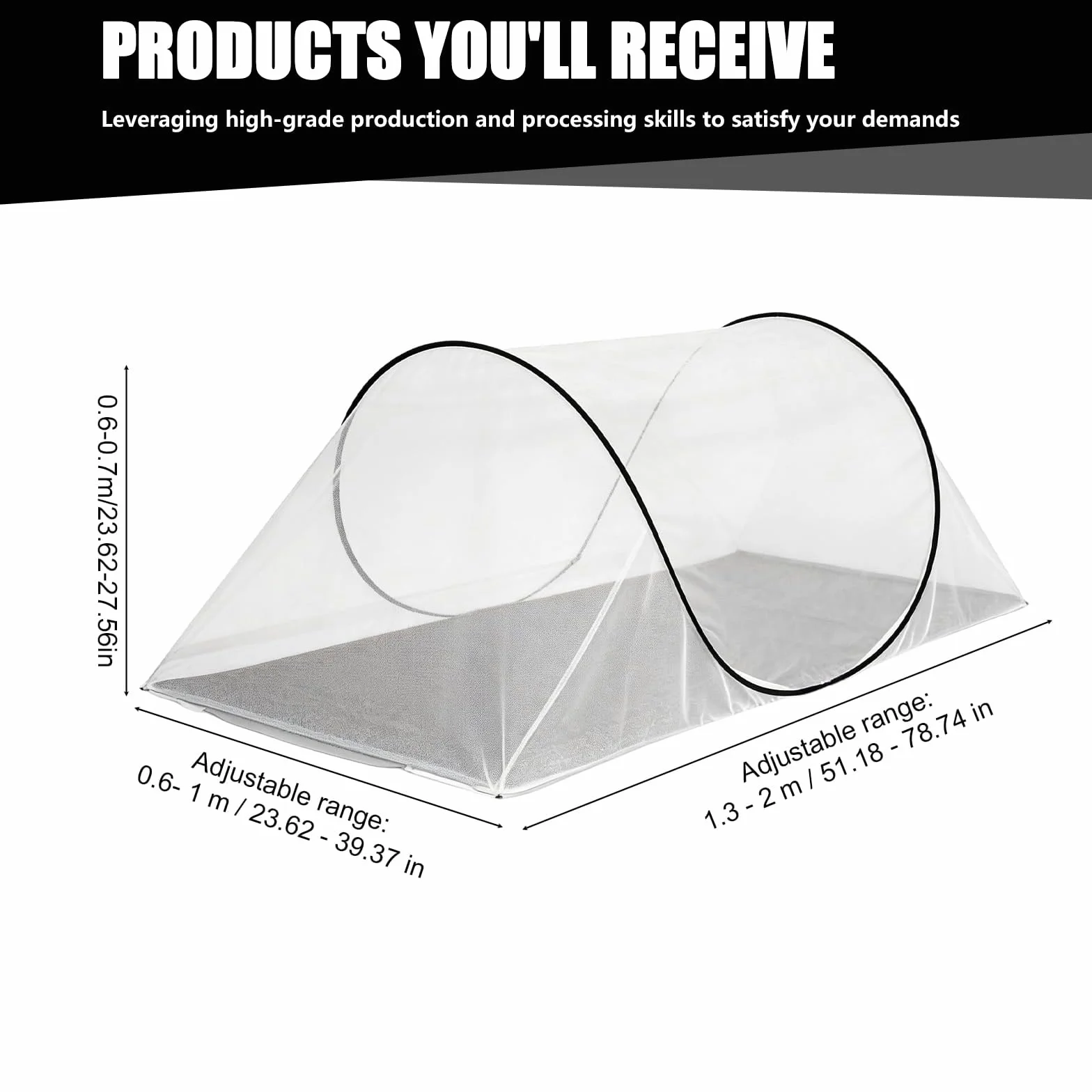 Moustiquaire Pliable: 200 x 100 x 70 cm Moustiquaire Pop Up, Protection 360 ° Moustiquaires De Voyage, Ultra Légère Lit Moustiquaires Familial pour Adulte Enfant Camping Chambre à Coucher (Noir)