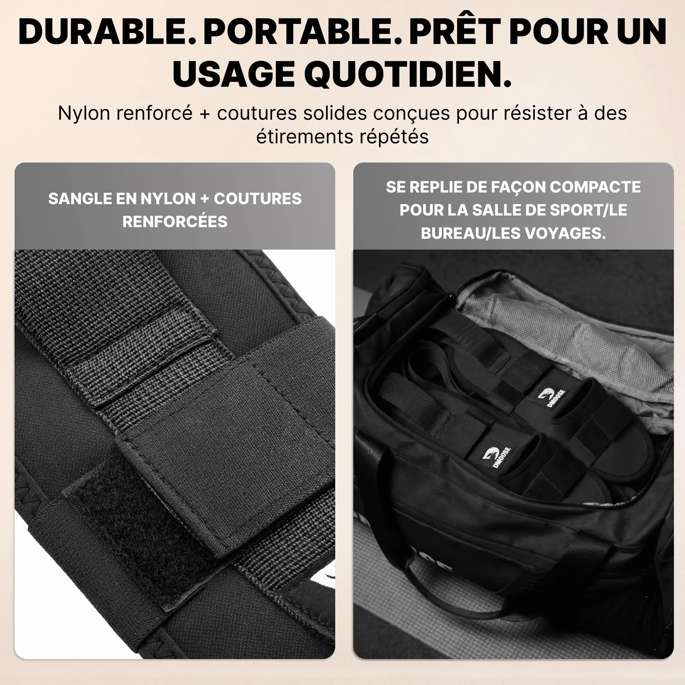DMoose Étireur de Fascia de Yoga avec Sangle de Yoga - Étirement du Fascia, Mollet et du Pied pour Fasciite Plantaire, Tension Musculaire, Blessure de la Cheville - Bande d'Entraînement Muscles Jambes