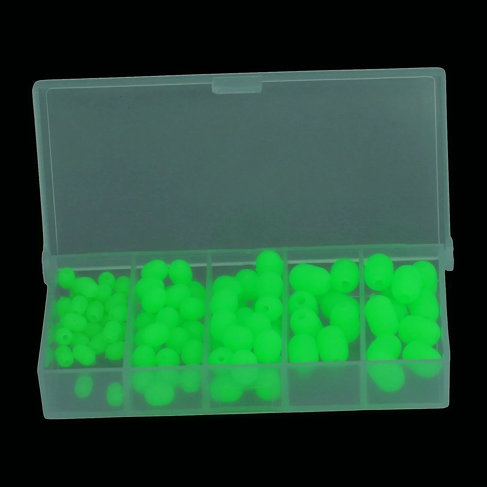 Perles de pêche lumineuses en plastique souple lot de 100 flotteur ovale pêche de nuit mer eau douce