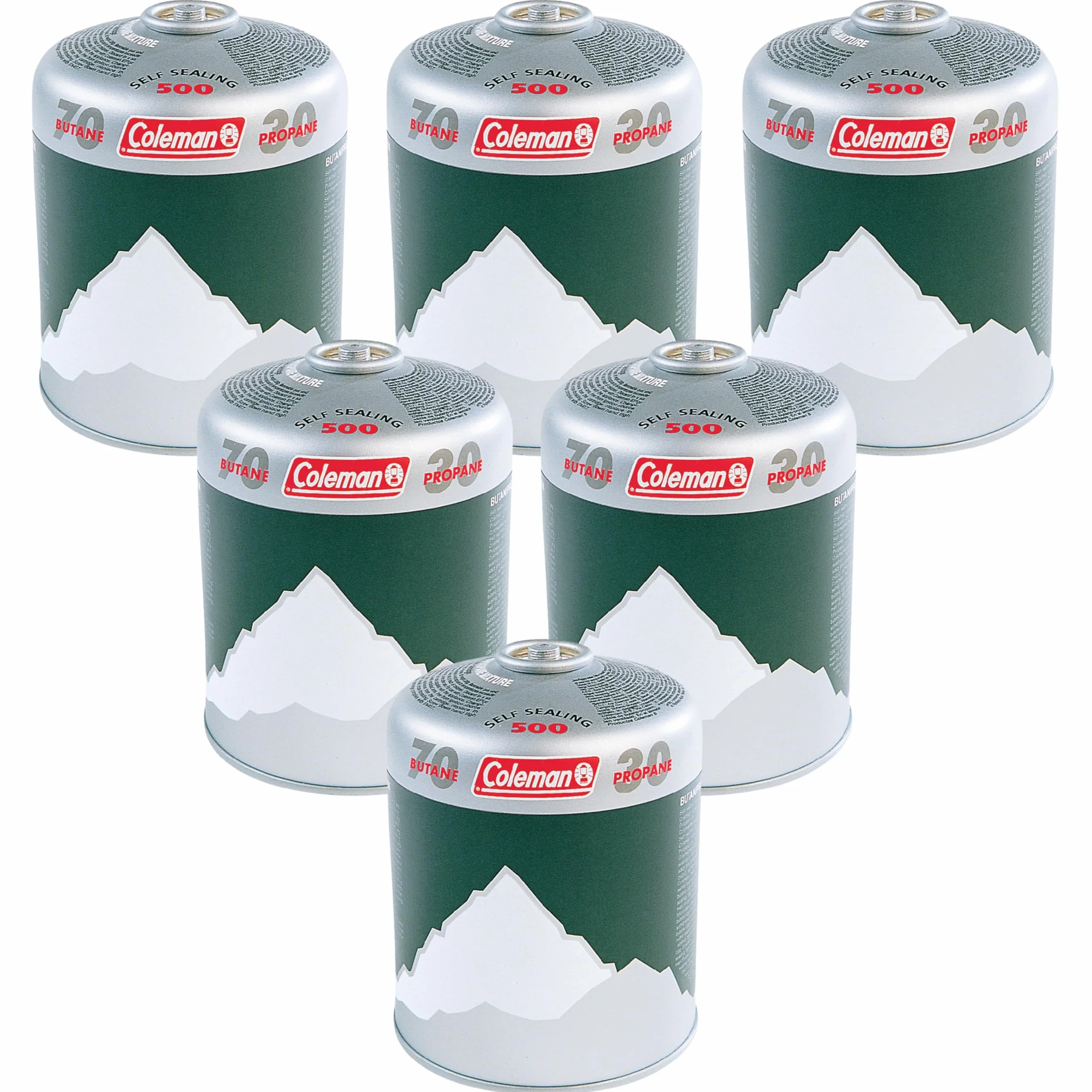 Coleman Lot de 6 cartouches de gaz C500