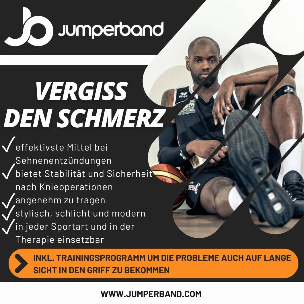 Jumperband Classic Patella and Tennis Elbow Bandage (Knee/Arm) pour hommes et femmes (sports, fitness, vie de tous les jours) Soulage la douleur + Ajustement parfait + Peut être utilisé partout