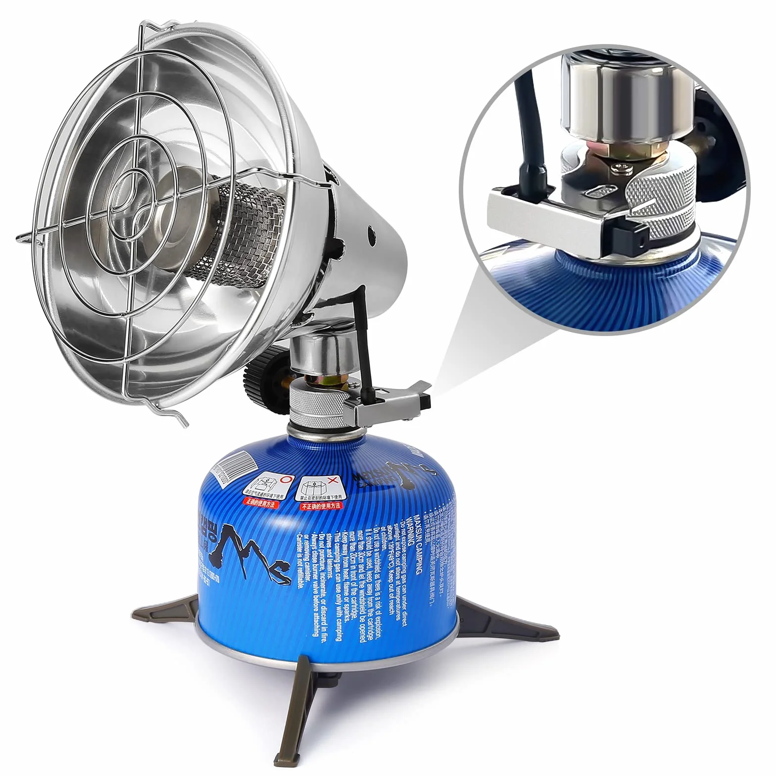 Mini Chauffage de gaz portable pour camping tente extérieur convection pêche randonnée hivernale