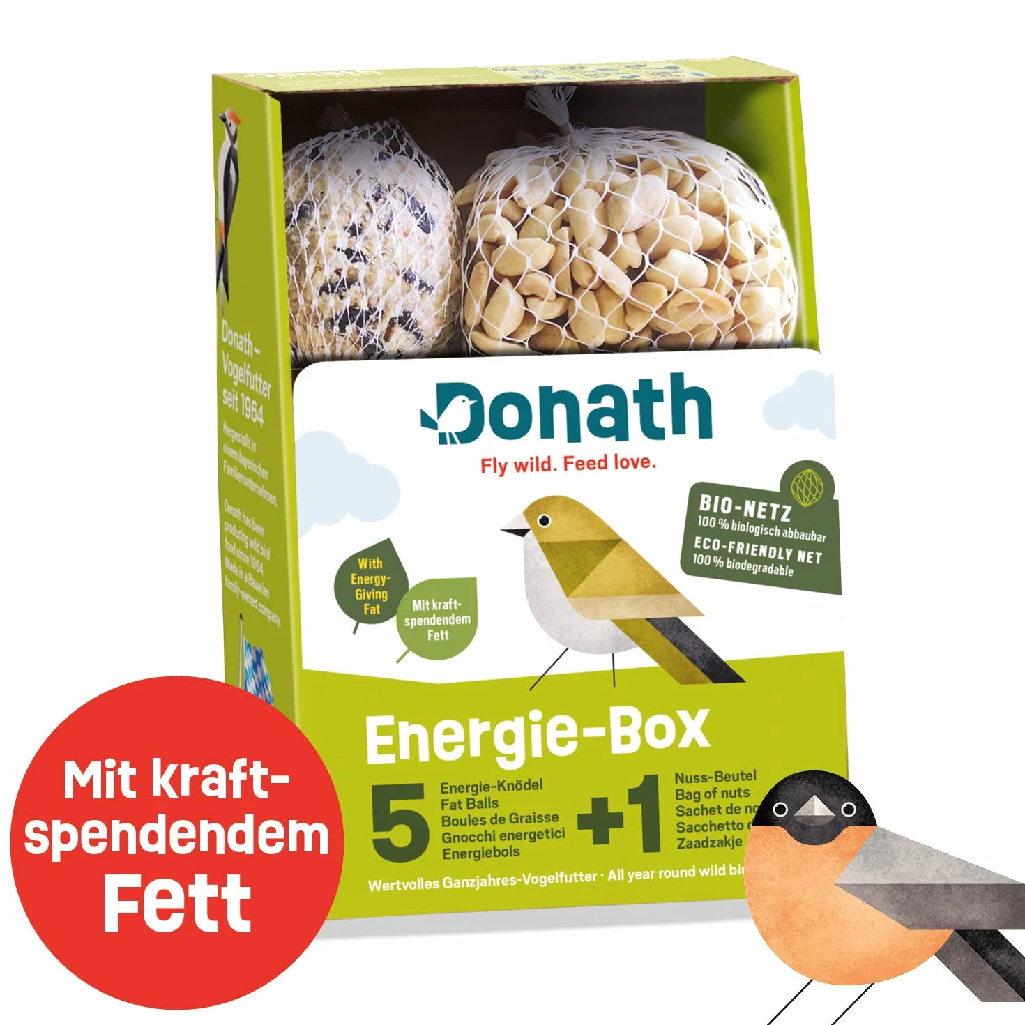 Donath Boîte à Énergie 5+1 Oiseaux Sauvages Nourriture 620 g