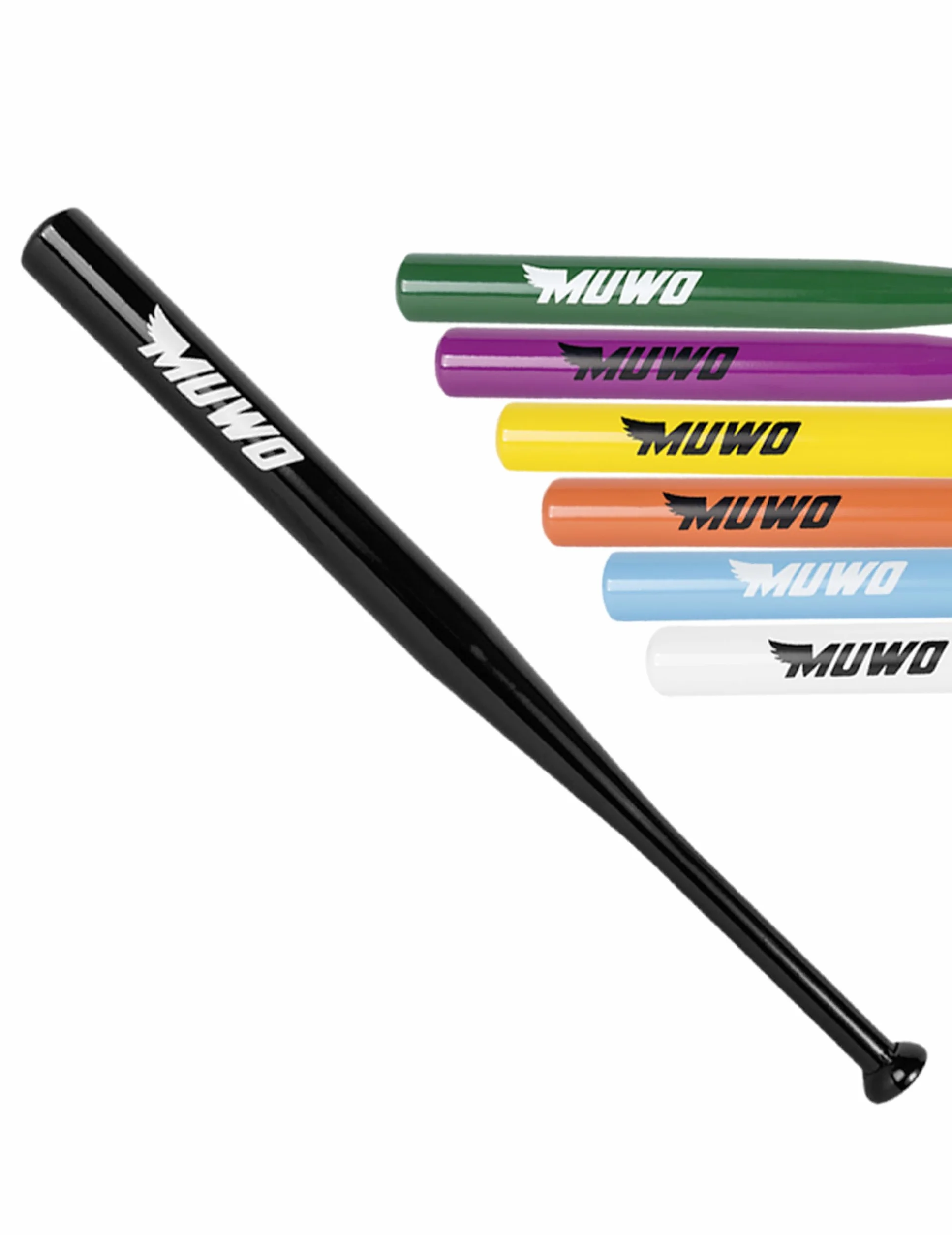 MUWO Batte de baseball en acier allié antirouille avec finition laquée. Convient aux débutants, amateurs et professionnels, 7 couleurs vives. Longueur : 28 pouces (0,71 m), poids : 980 g