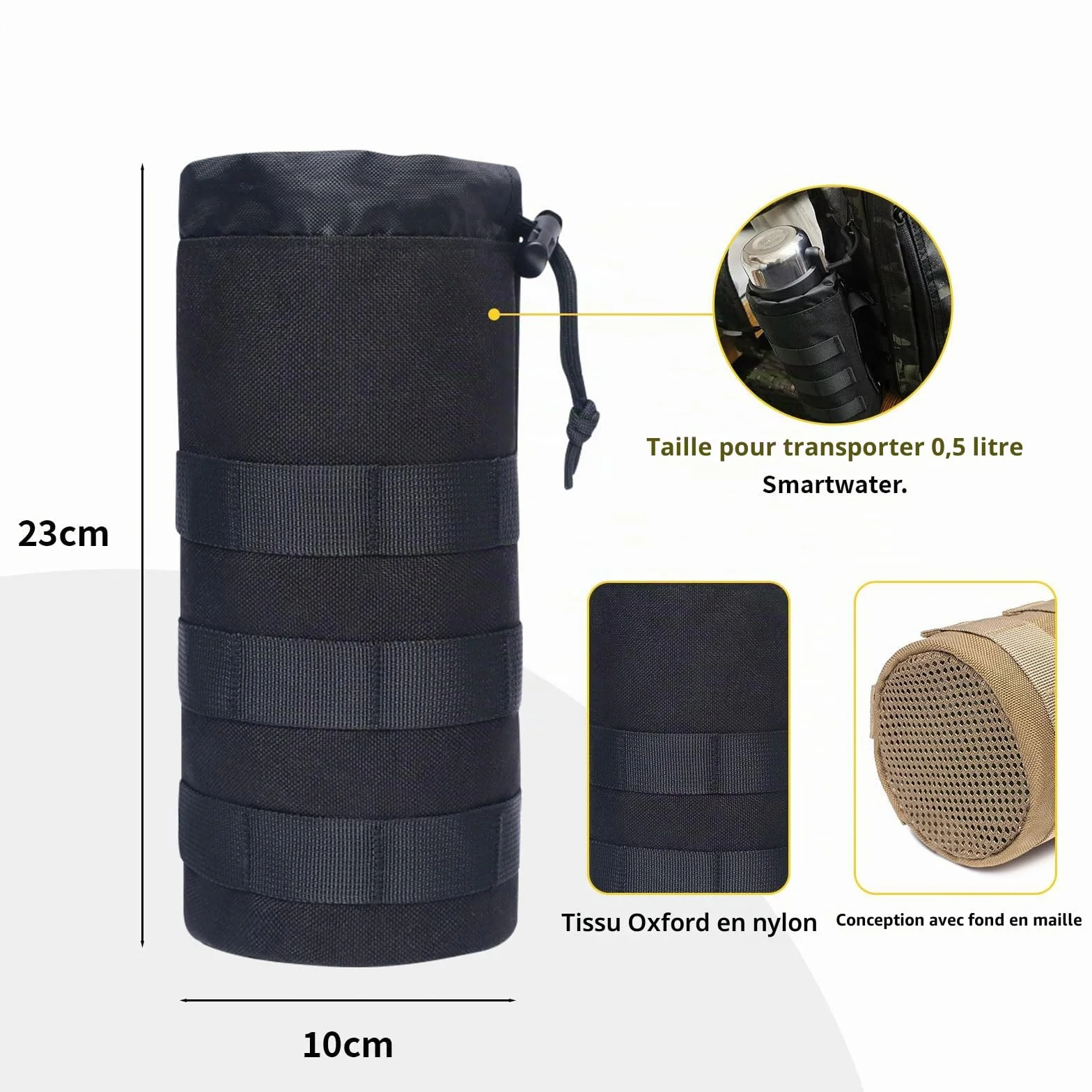 ACEXIER tactique Molle sac de bouteille d'eau pochette support de voyage sac de Sport hydratation en plein air pour Camping randonnée sacs de pêche