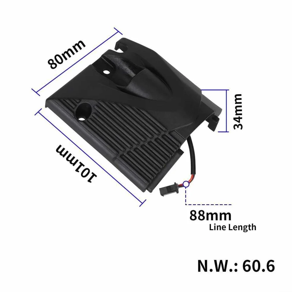 Gdfnmogo Ensemble d'éclairage d'angle LED pour scooter électrique Kukirin G2 MASTERs, ensemble de feux latéraux avant et arrière, pièces de rechange gauche et droite, noir (arrière droit, noir)