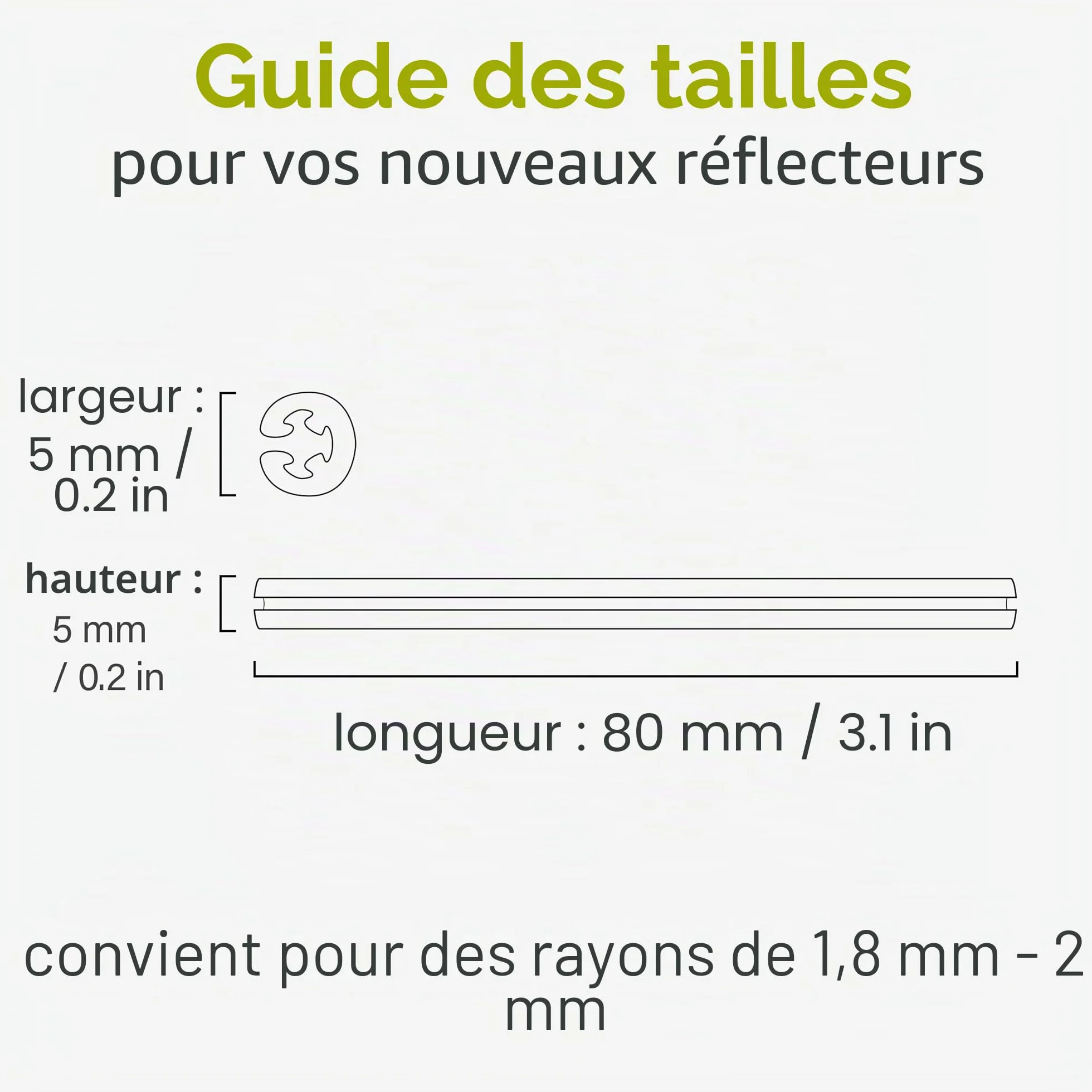 VELMIA Réflecteurs de Rayons [36 pièces] - 360° Visibilité et Montage Facile – Catadioptres pour vélos composés de matière réfléchissante