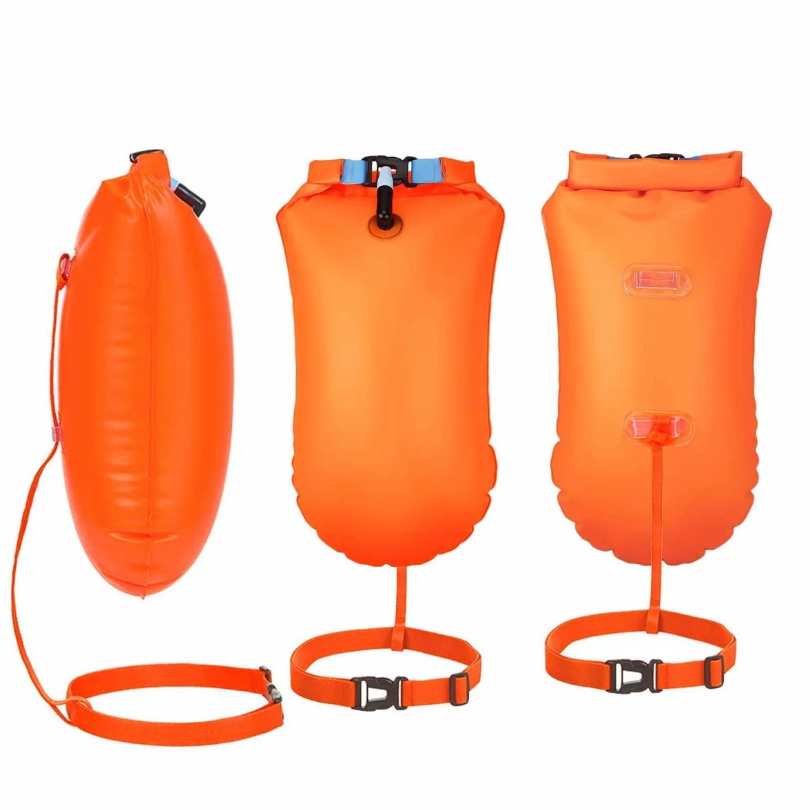 Bouée de Natation avec Sac Etanche 20L,Swim Buoy, Bouée de Natation Triathlon, Nager Bouée pour Nageurs et Triathlètes à l'extérieur, Flotteur de Nage Gonflable Très Visible.