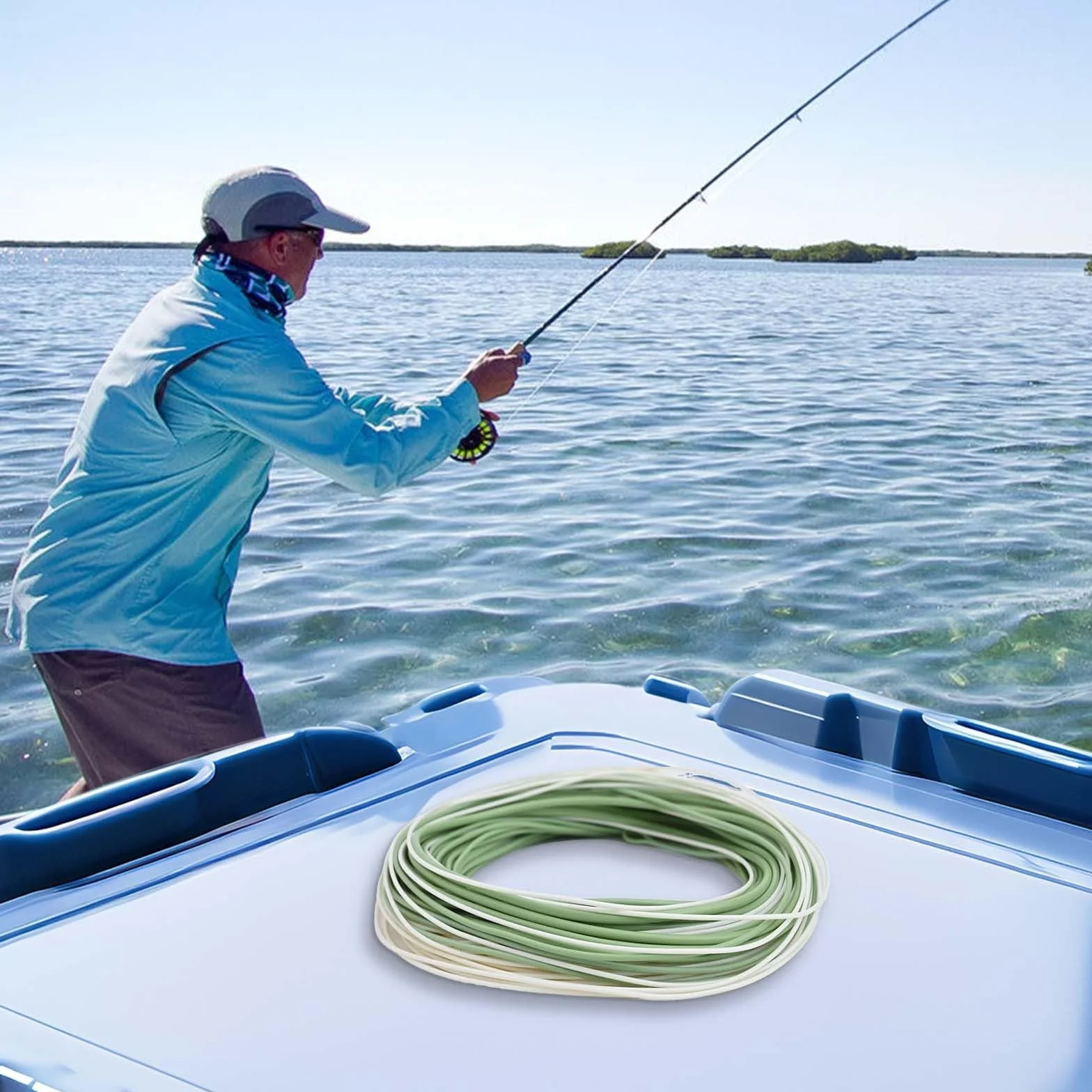 Ligne de pêche à la mouche fabriquée de manière experte pour l'eau de mer courte 30 m en nylon