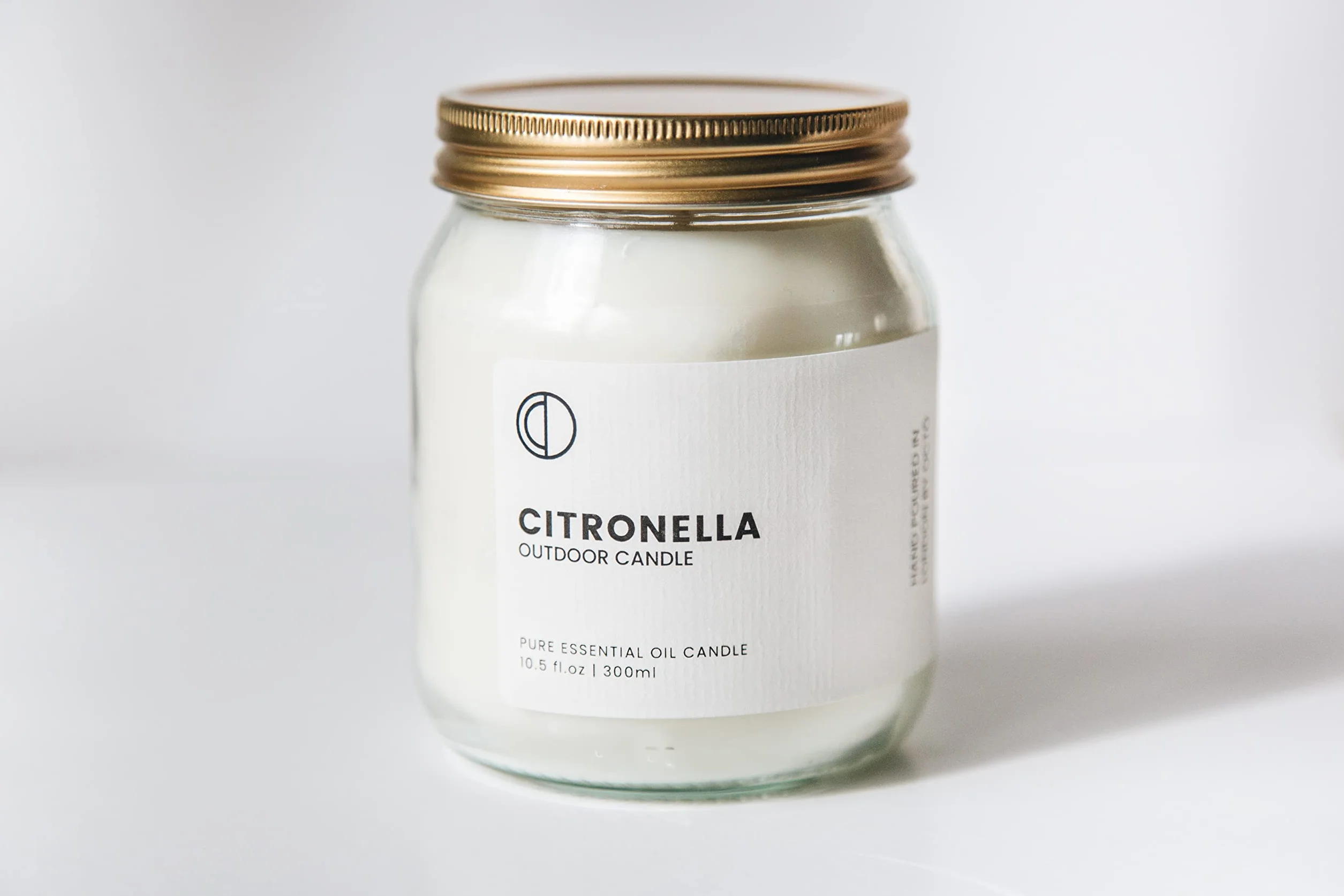 OCTO Bougie parfumée à la citronnelle 300 ml - 60 heures à la cire de soja et huiles essentielles