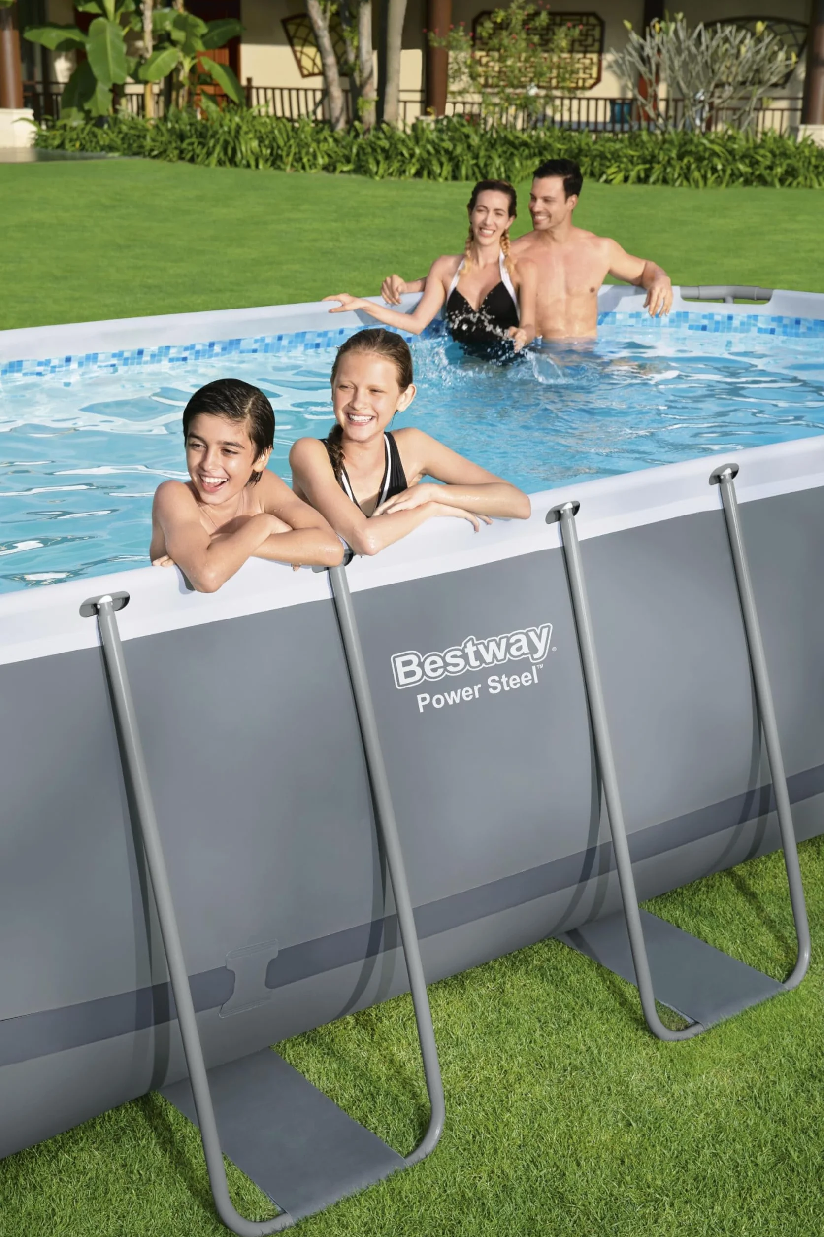 Bestway Piscine Hors Sol Ovale Power Steel 549 x 274 x 122cm
