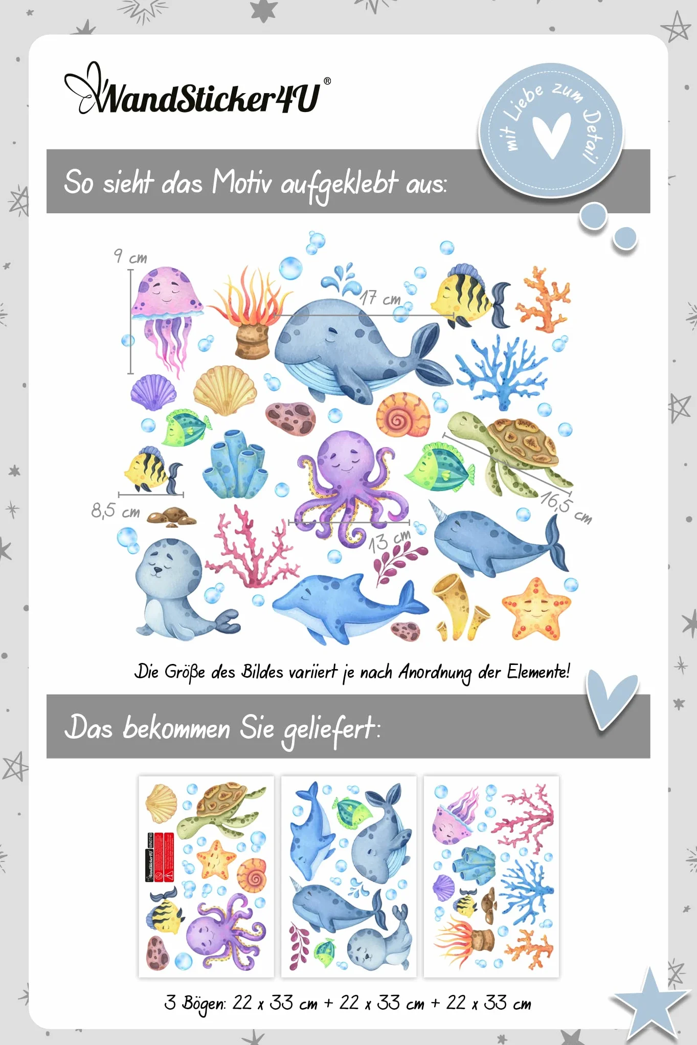 Stickers fenêtre enfant MONDE SOUSMARIN imperméable 59 pièces animaux marins poissons mer océan autocollant salle de bain