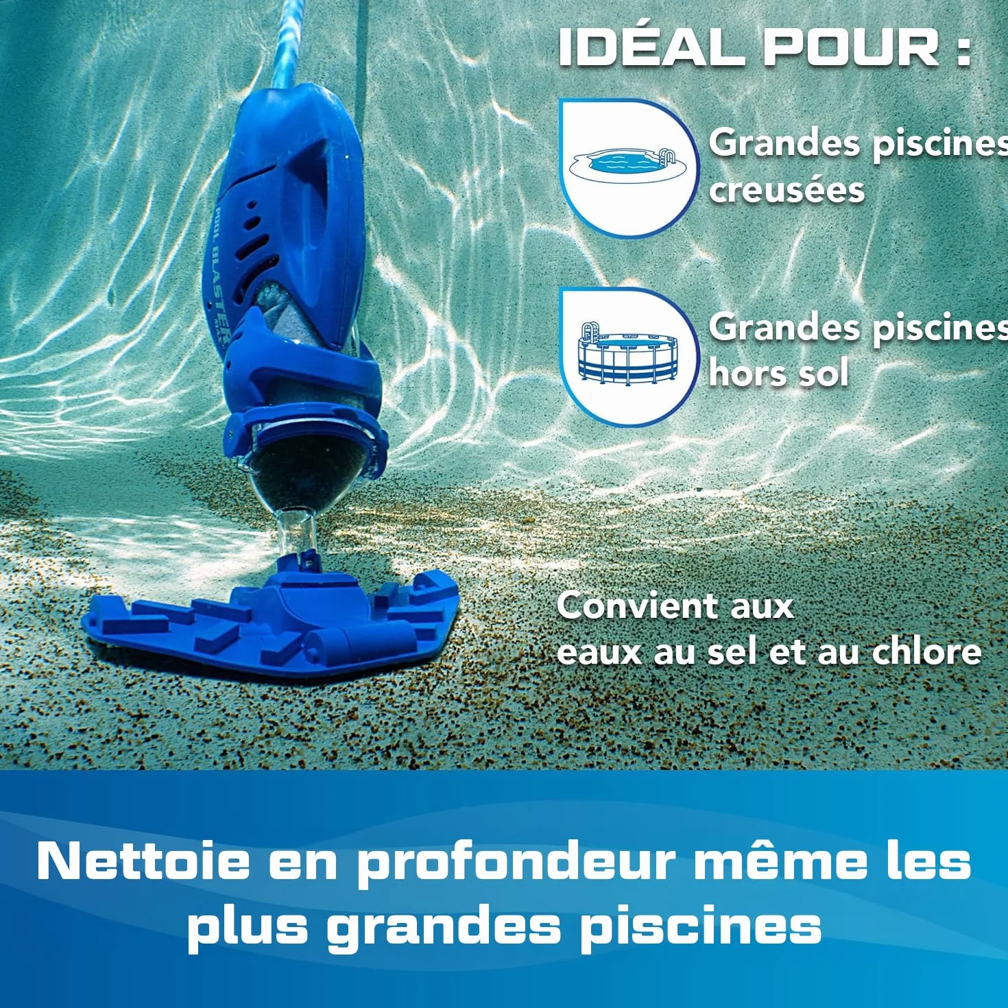 Water Tech Pool Blaster Max Li CG Aspirateur de piscine moteur P30
