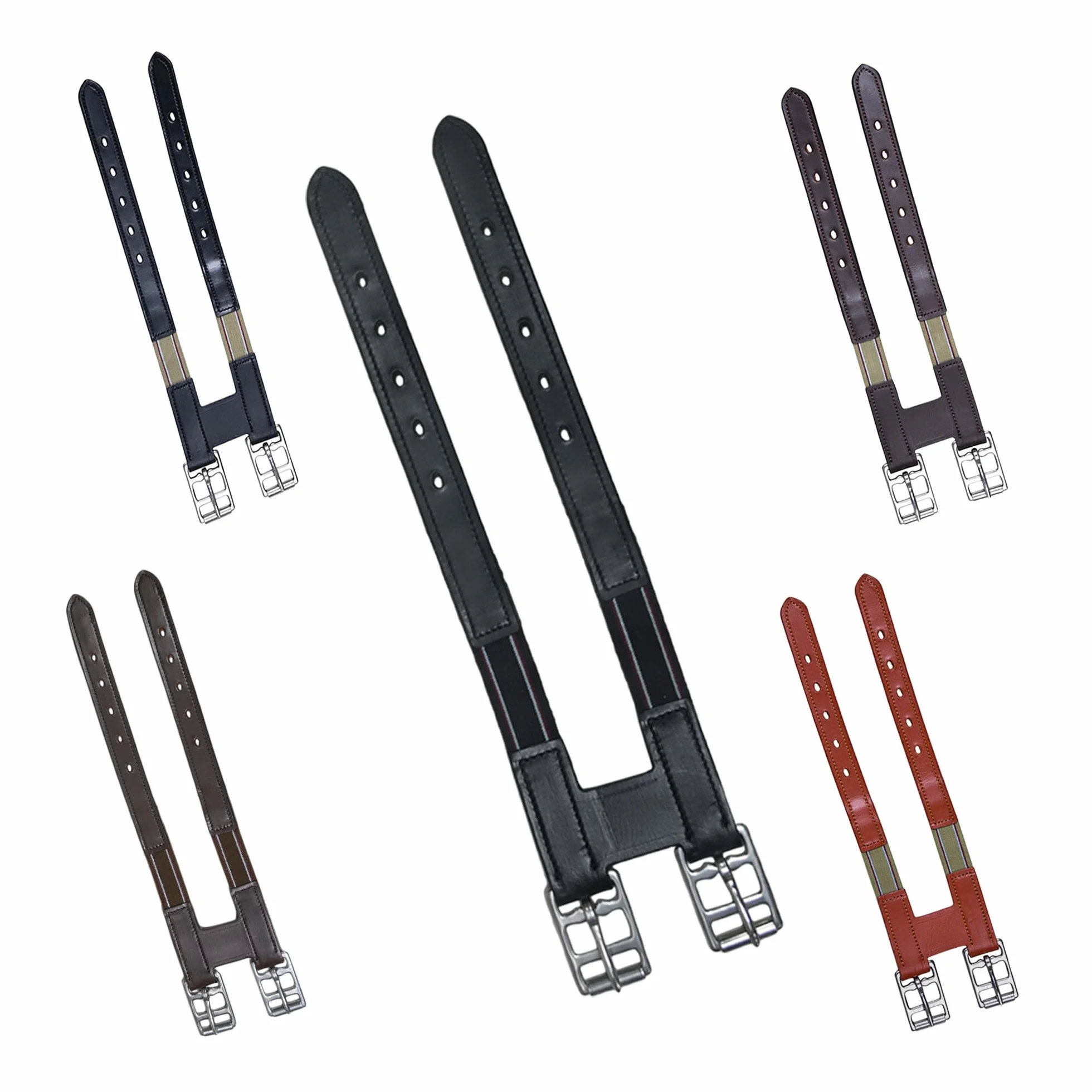 SIE Extension de sangle élastique en cuir pour cheval