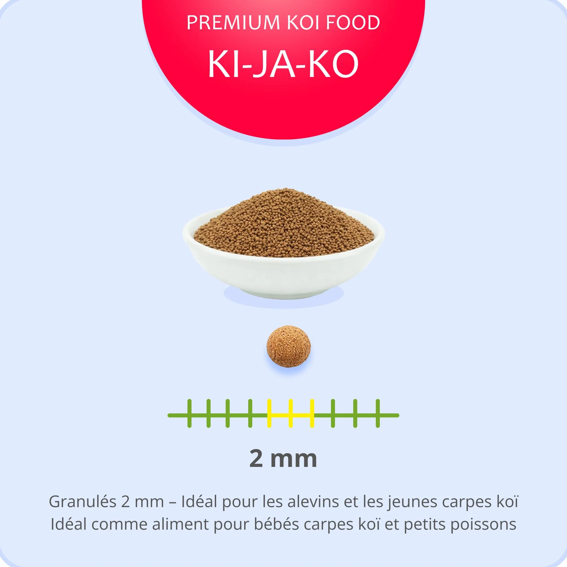 Nourriture pour alevins Carpe koï 500g 2mm prébiotiques probiotiques oméga-3