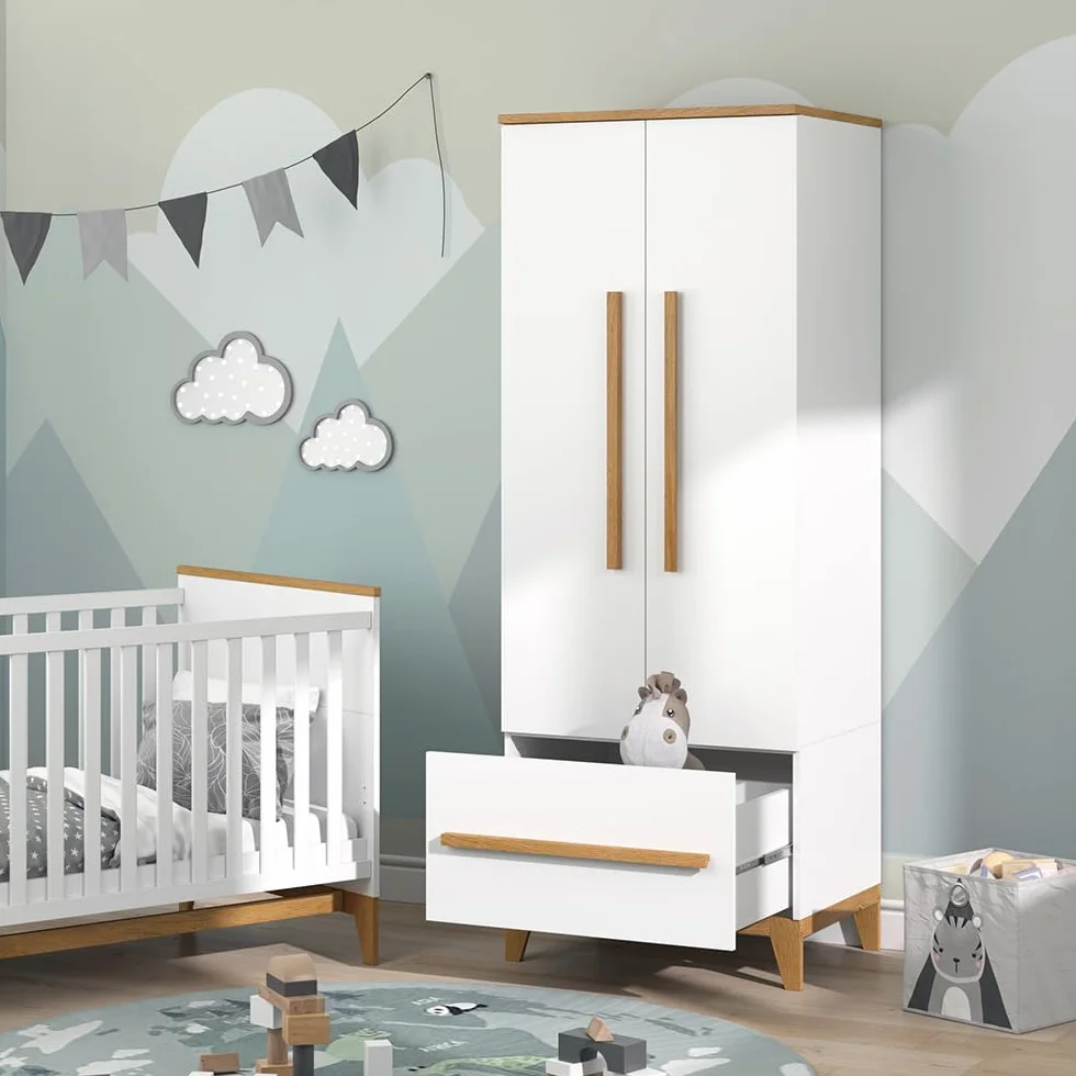 VitaliSpa Armoire Enfants Malia Blanc 70x186.8cm Rangement Vêtements