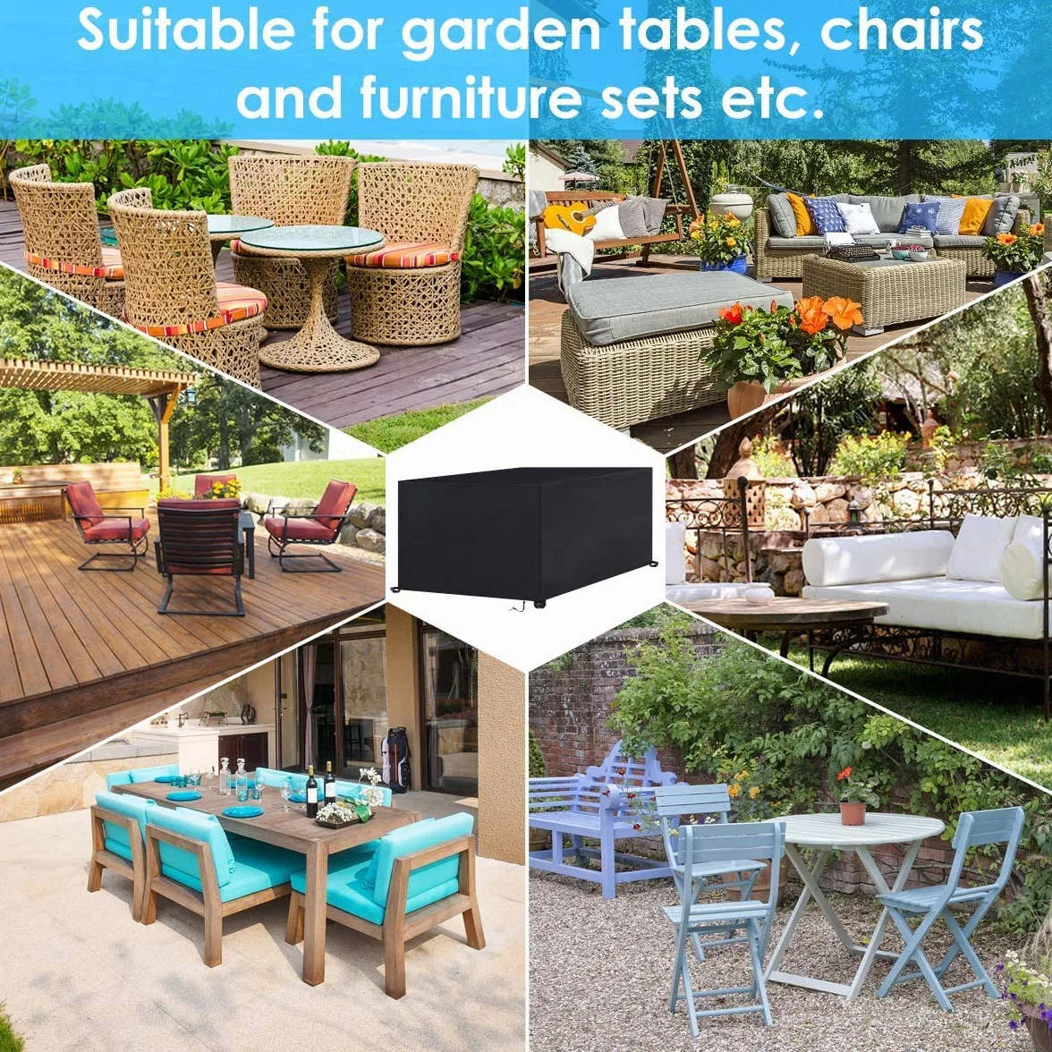 Housse de boîte de terrasse imperméable en Tissu Oxford 123 x 62 x 55 cm Noir