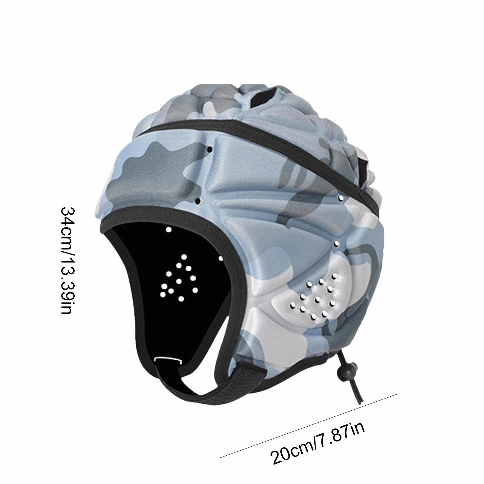 Casque pour enfants, casque de football pour enfants, rembourré, protection de la tête de l'Eva anti-collision, casque de football, protection de la tête sportive (34 x 20 cm)