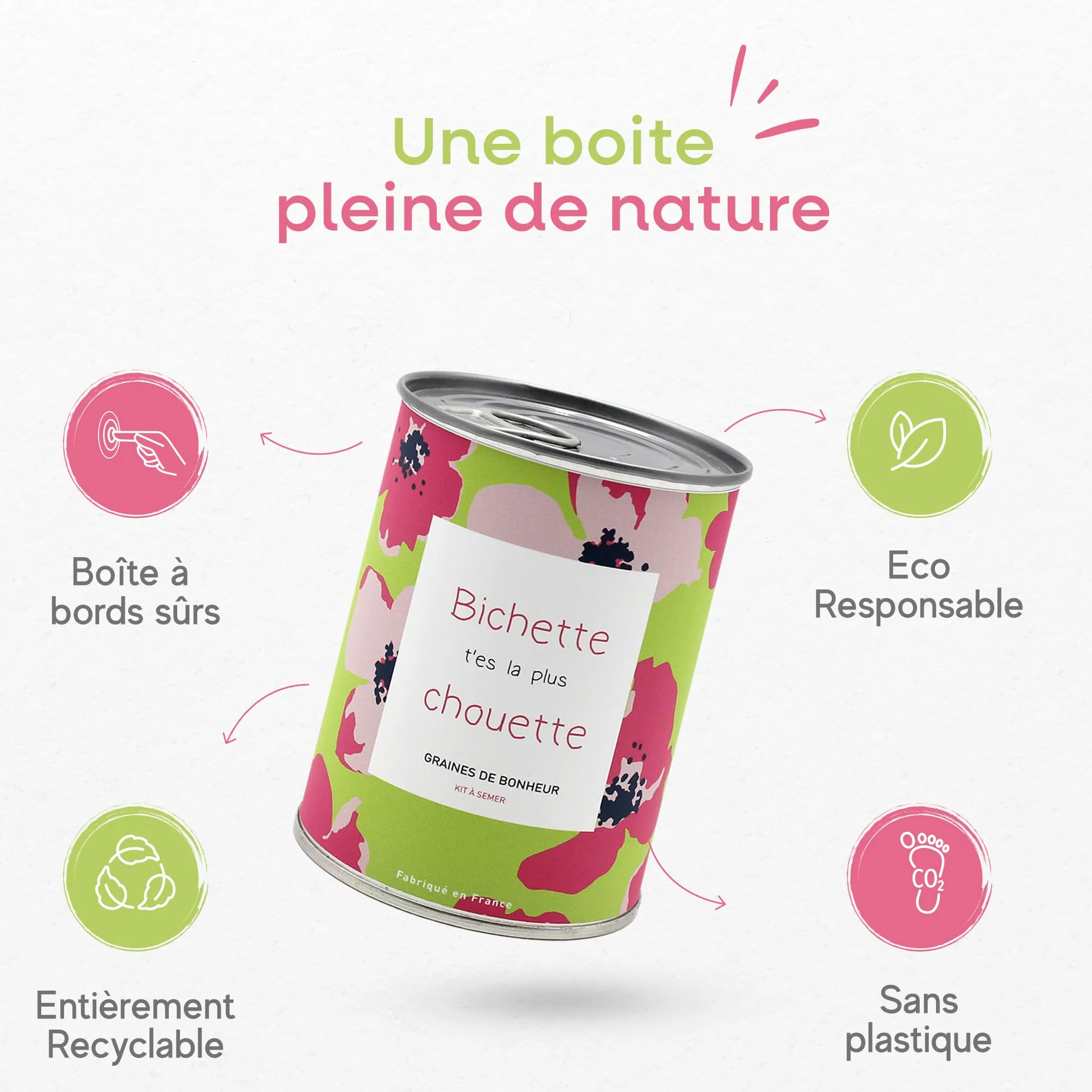 Mauvaises Graines - Kit de Graines de Fleurs à Semer Bichette - Idée Cadeau Original Fabriqué en France