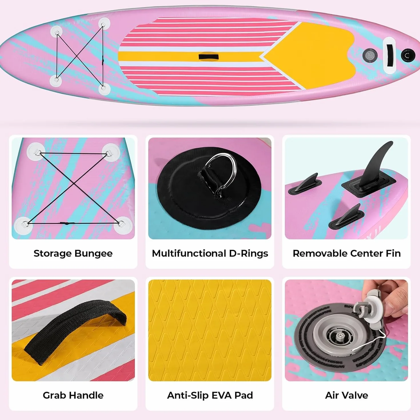 Paddle Gonflable Adulte - Stand Up Paddling Sup 305 x 76 x 15 cm | 2 Personnes Planches de Stand Up avec Grande Stabilité Résistance | Padel Planche | Accessoires de Qualité | 200 kg