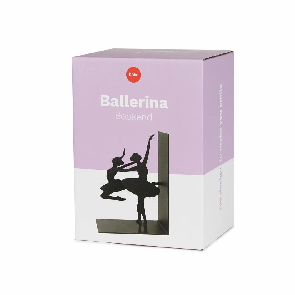 Balvi Serre-Livres Ballerina Noir Métal Base Antidérapante