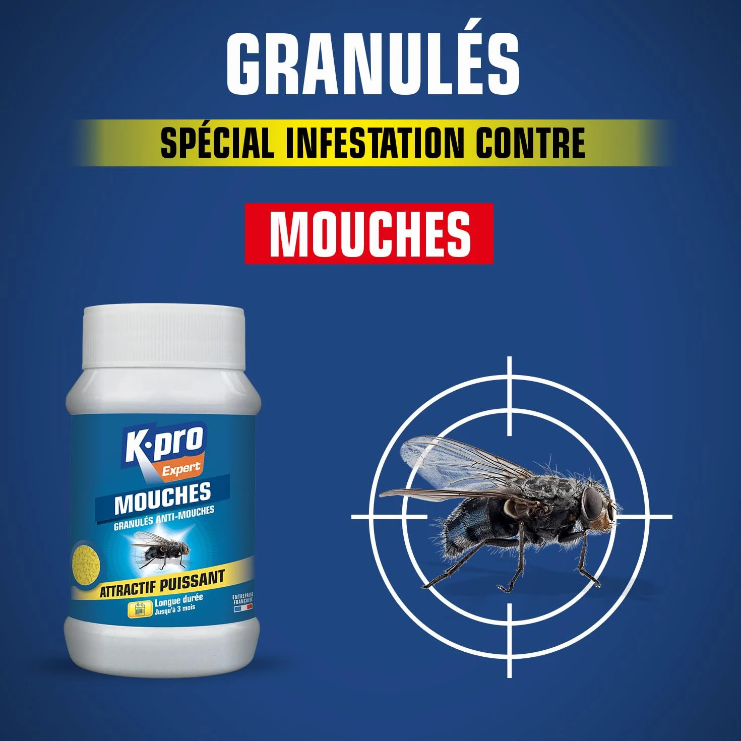 KAPO Granules Anti-Mouches Foudroyants 300 gr - Protection Longue Durée Sans Odeur