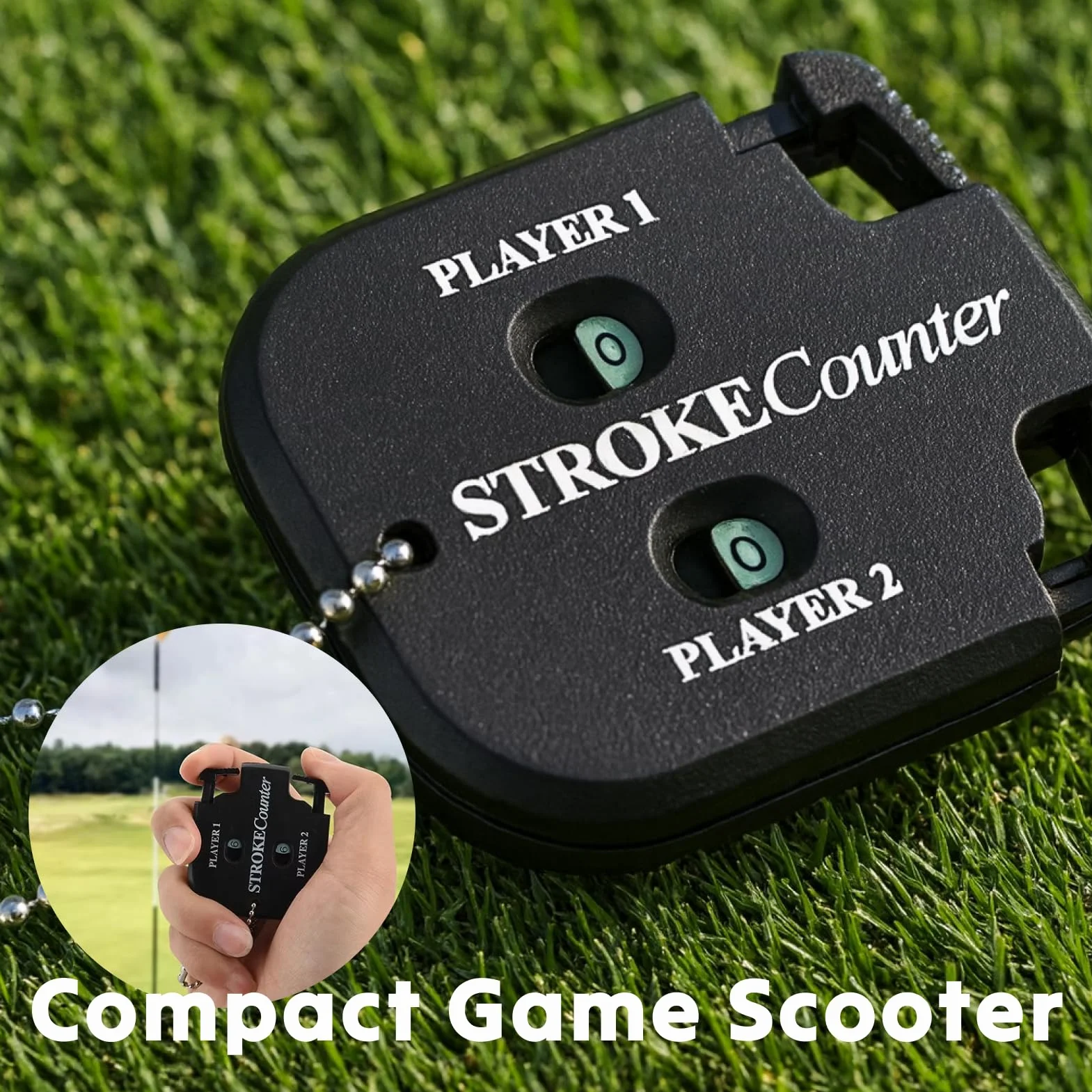 Compteur de Score de Golf Portable pour 2 Joueurs avec Chaîne