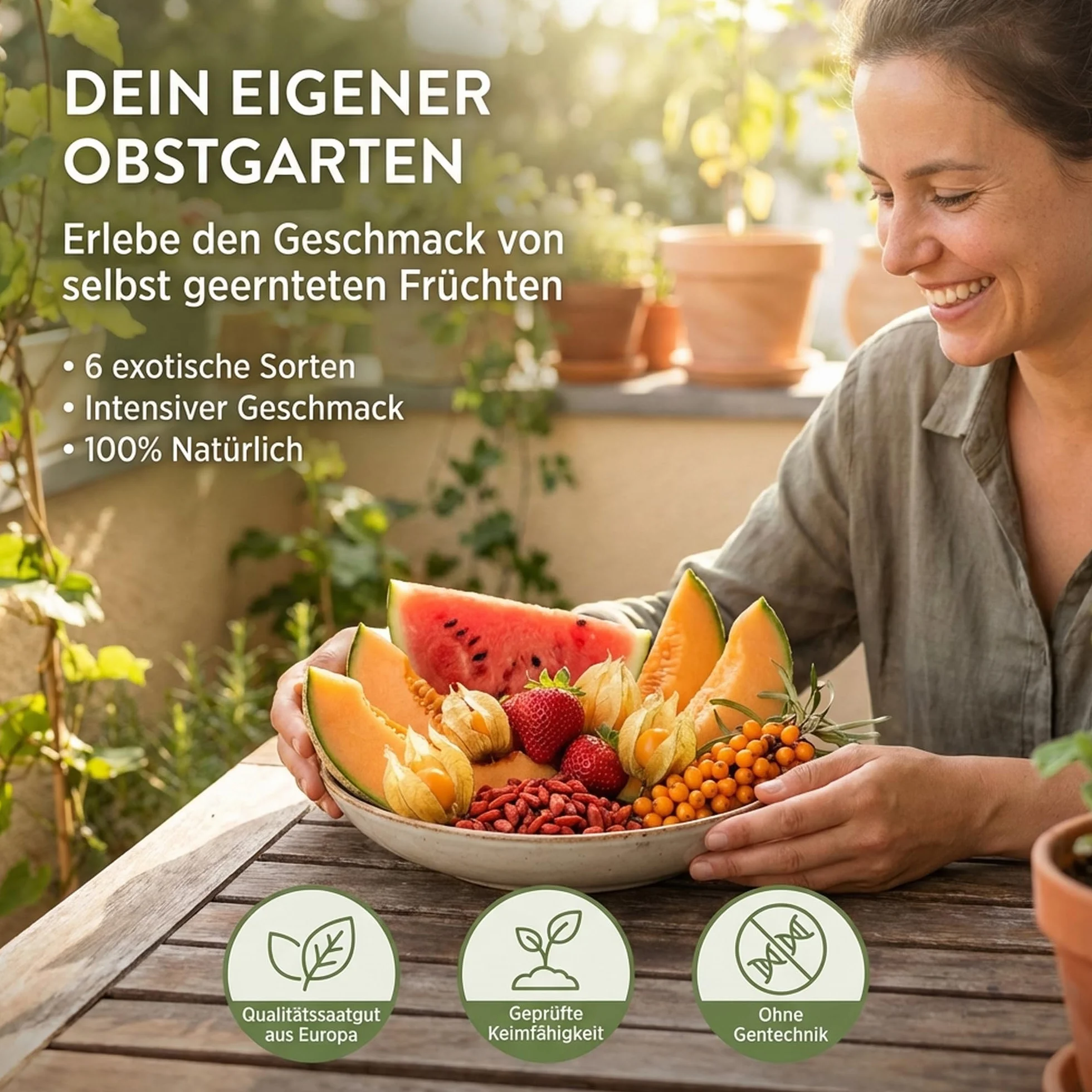 Kit de graines de fruits exotiques 6 variétés pour verger jardin balcon