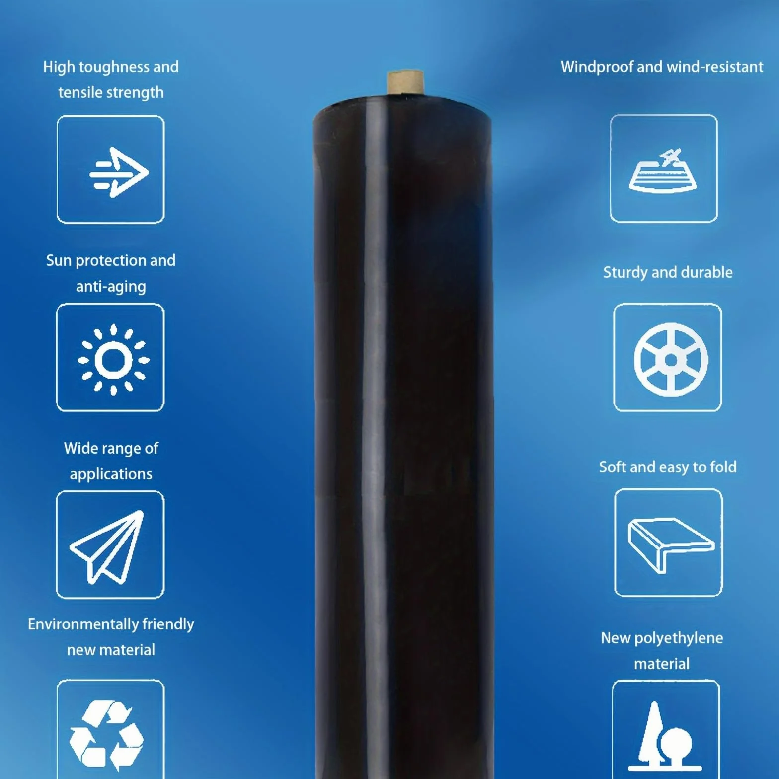 Bâche d'étang HDPE 5x7m 20S pour bassin jardin membrane étanchéité