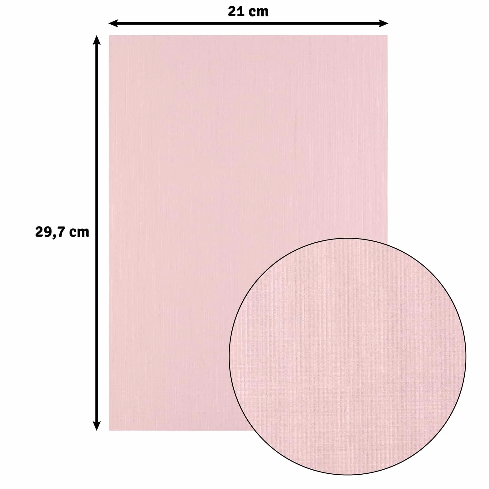 Florence Papier Cartonné Lin A4 Rose 250 g 10 Feuilles Scrapbooking