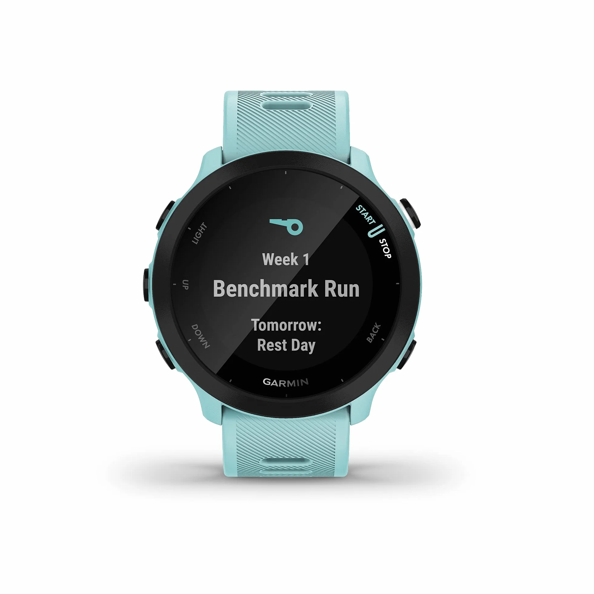 Garmin Forerunner 55 Montre GPS Running Cardio Poignet Vert d'Eau Reconditionné