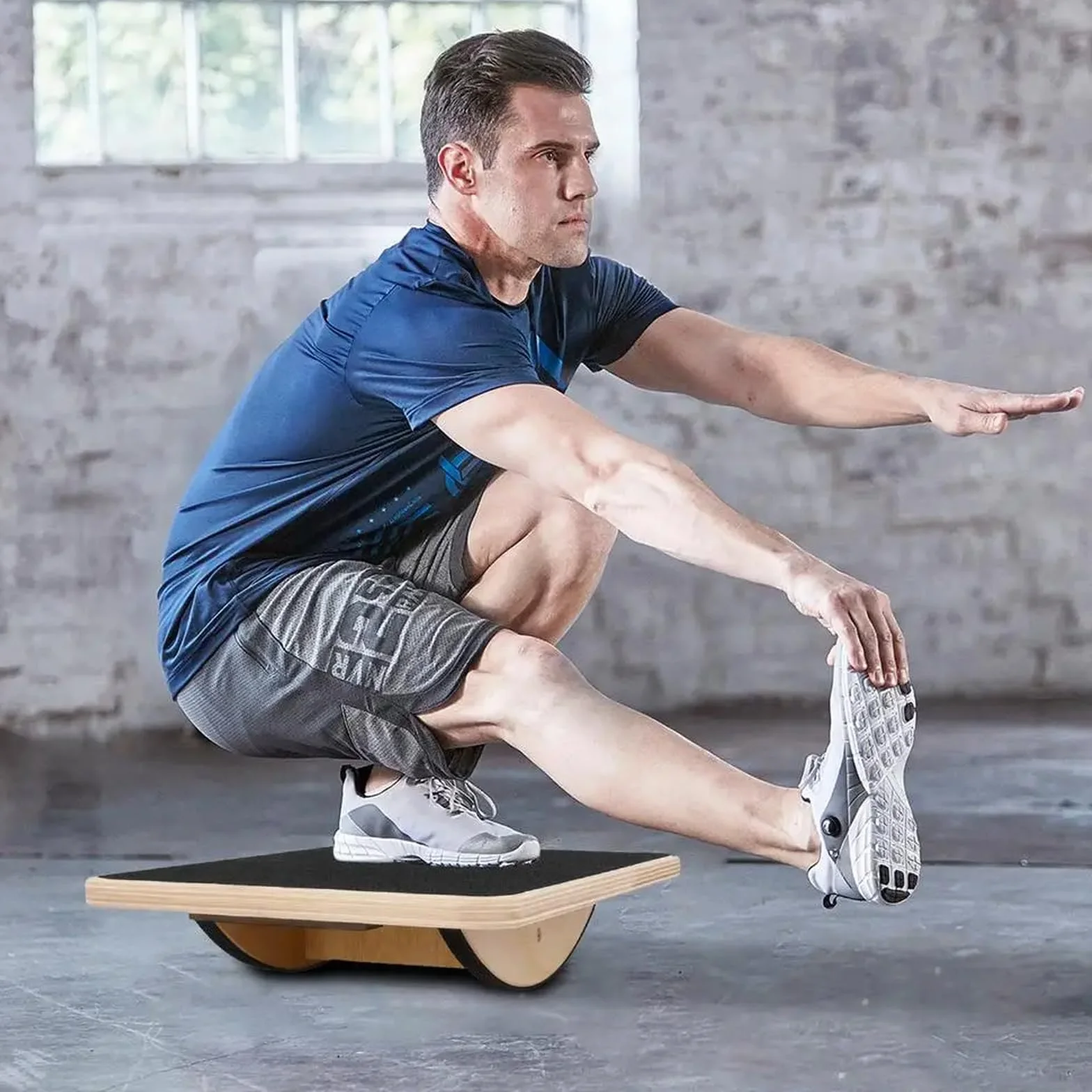 Planche d'équilibre en bois antidérapant pour surf, sport, physiothérapie et fitness