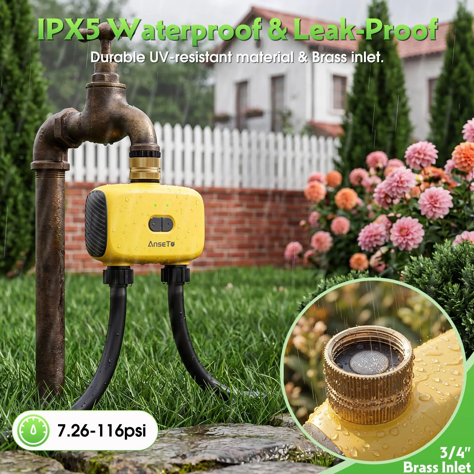 Programmateur Arrosage Automatique WiFi 2 Sorties Jardin Irrigation Intelligent Hub