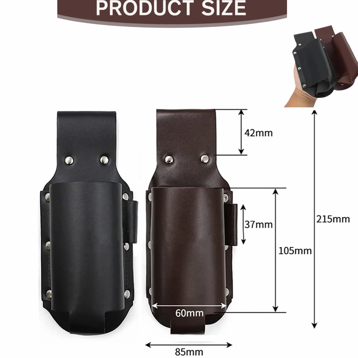 Bière Holster,2 Pièces PU Porte-Bouteille en Cuir,Porte-Bouteille pour Voyage,Ceinture de Bière,PU Étui en Cuir Beer Holster Universal pour Barbecue,Camping,Voyage,Fête,Extérieur