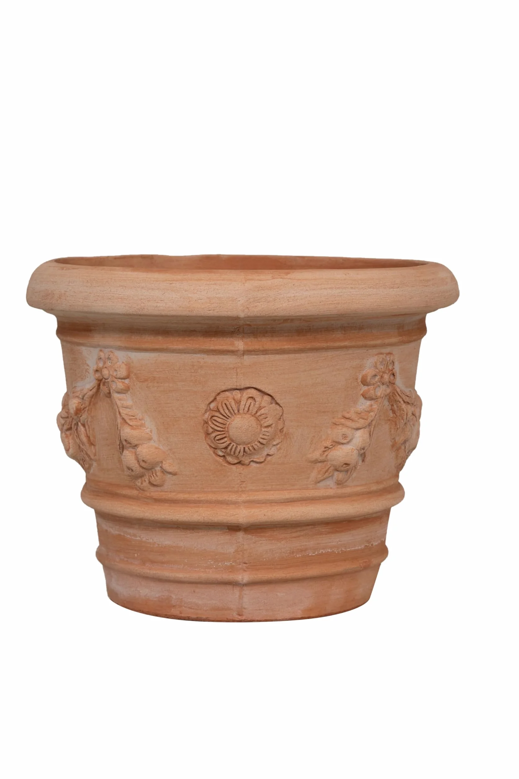 Vase en terre cuite Toscane L40xPR40xH30 - Grand pot extérieur intérieur - Made in Italy