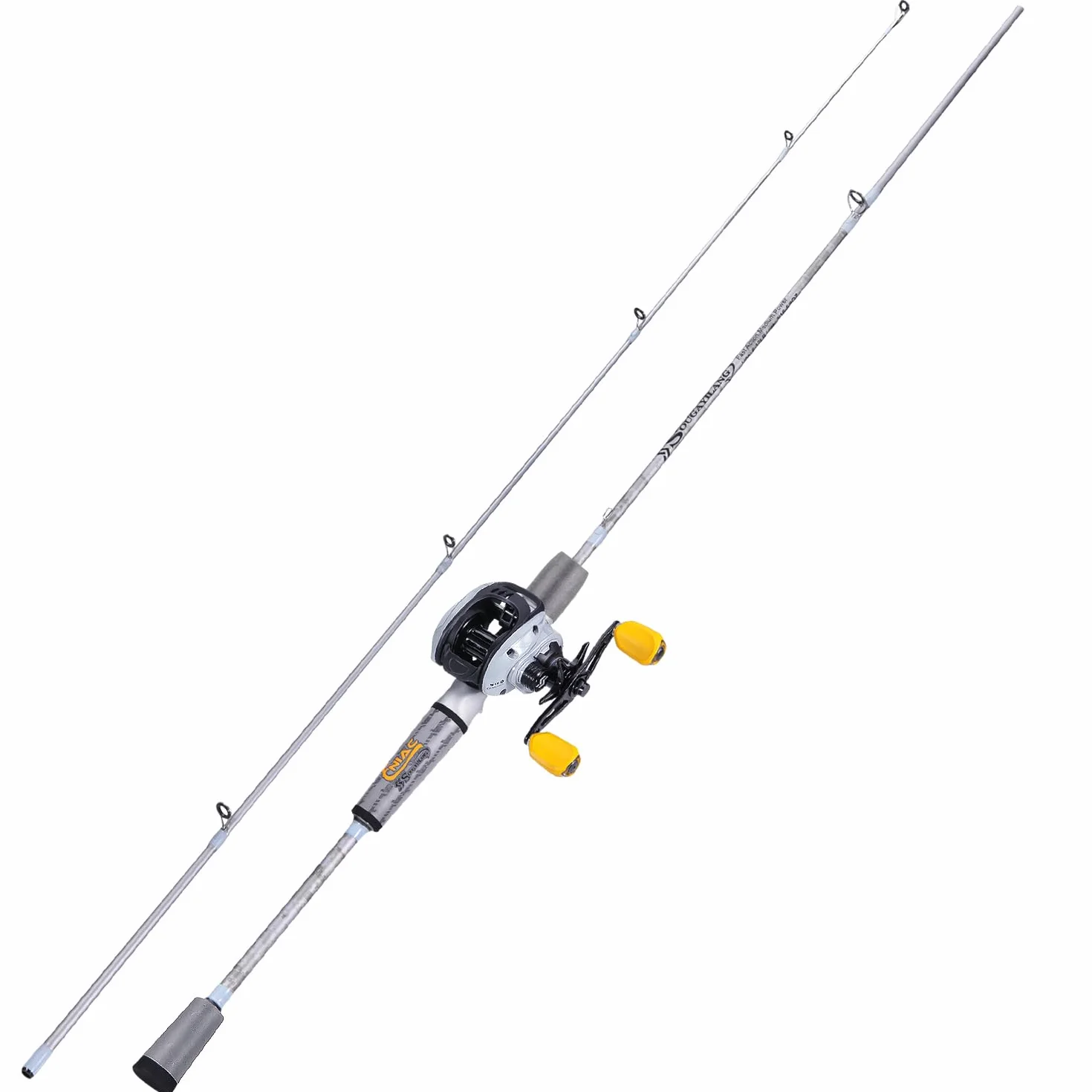 Sougayilang Canne à pêche Combiné Spinning Casting Graphite 2 pièces Moulinet pour Bar