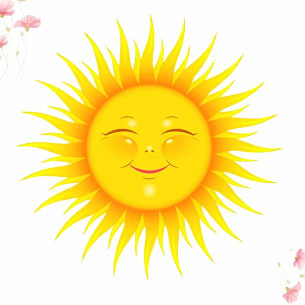 Veemoon Autocollants Muraux Soleil Cartoon PVC Chambre Enfant Décoration Facile Appliquer Enlever Sans Résidu Salon Cuisine