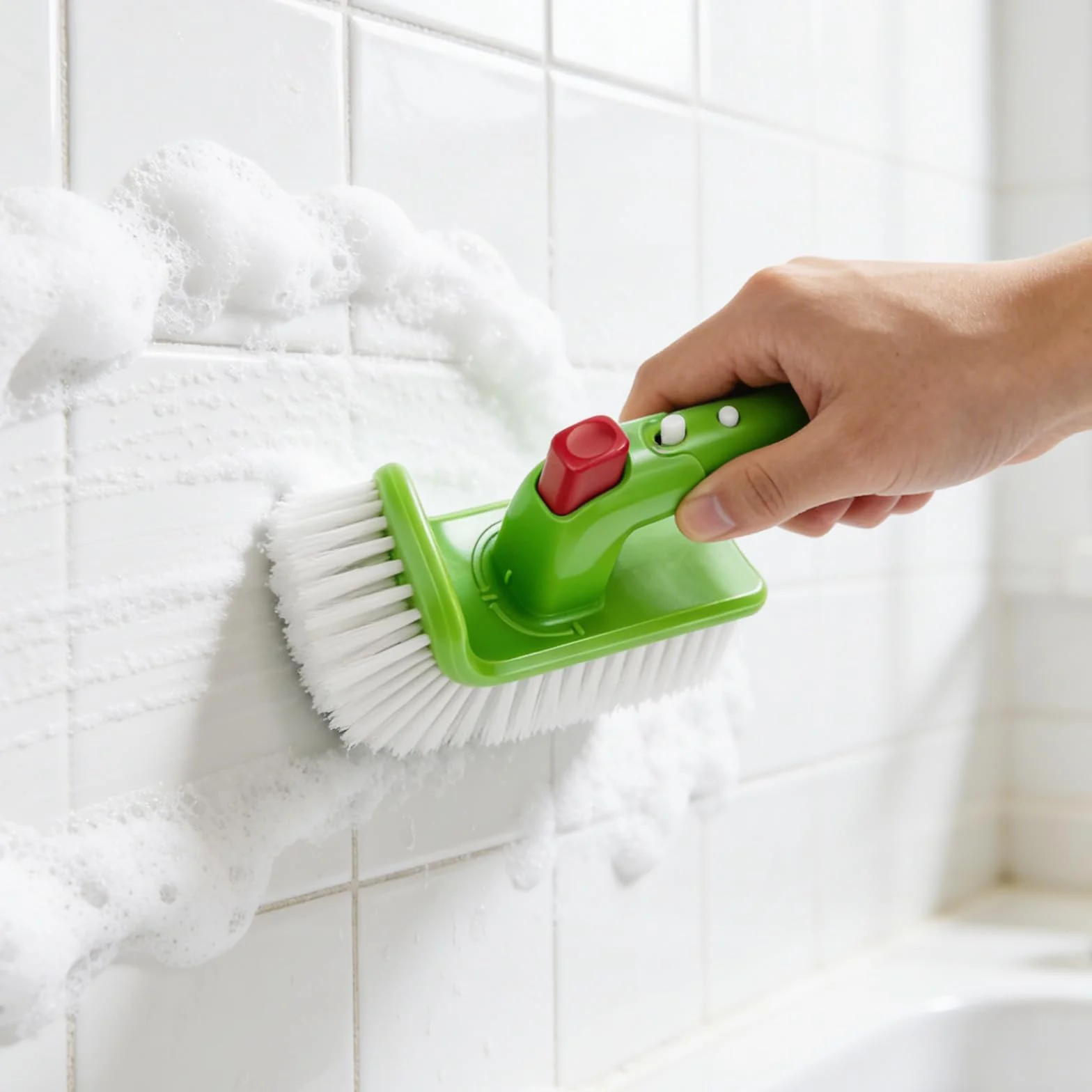 Brosse Piscine 19 cm Poignée Pliable 180° 9 Rangées Poils Nylon Clip EZ Manche Télescopique 3,2 cm