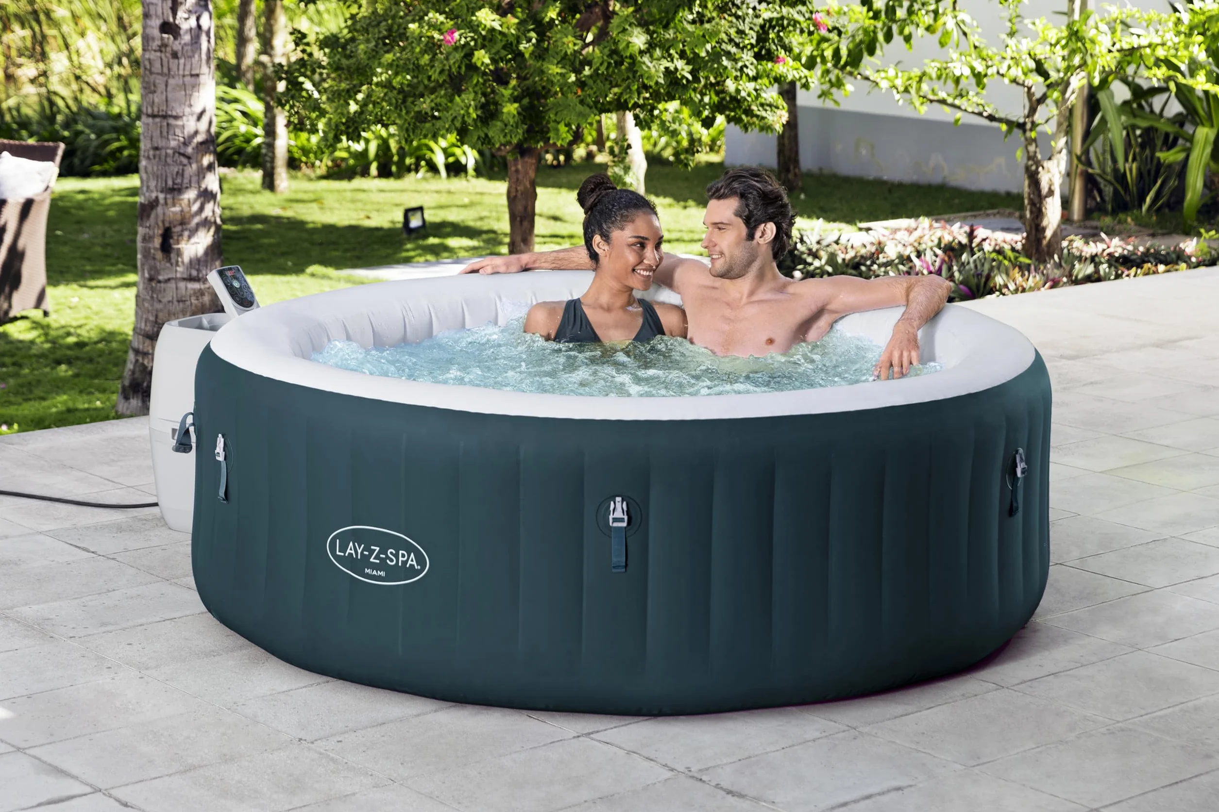 Bestway Spa Gonflable Miami AirJet 196x196x66 cm Vert foncé