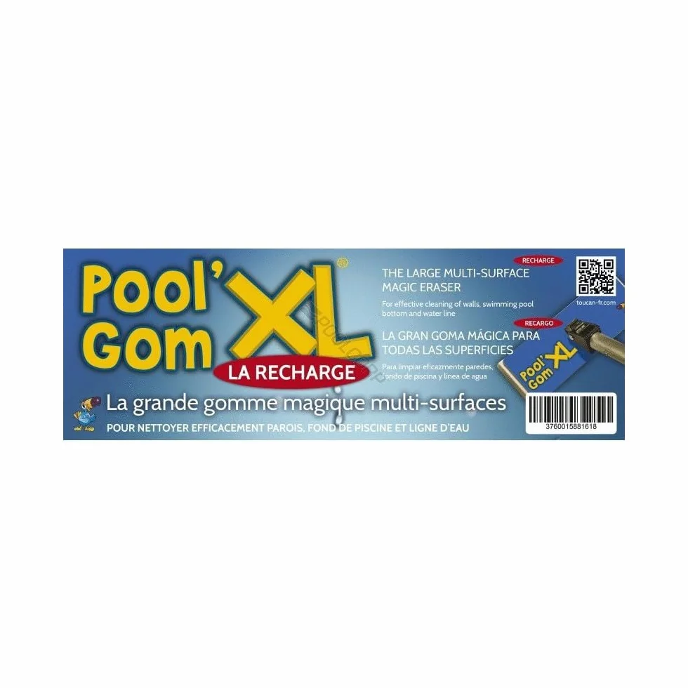 Lot de 6 recharges Pool Gom XL pour Tête de Balais TOUCAN